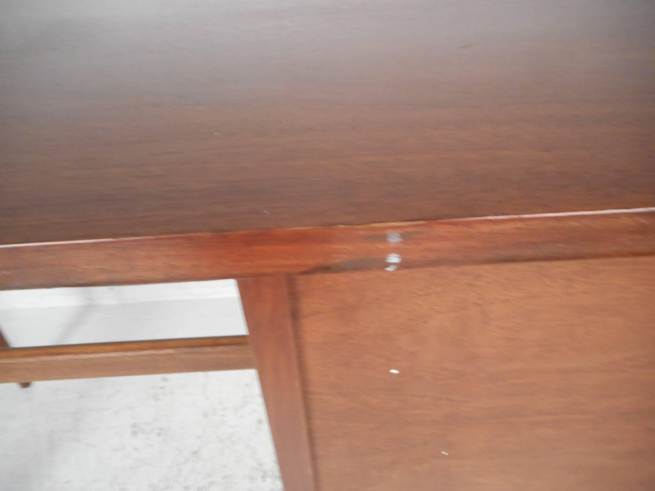 Late 20th Century American of Martinsville Drop-Leaf Walnut Desk by Merton Gershun