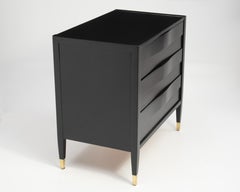 American of Martinsville Ebonized Black Lacquer Dresser Chest Edmond Spence