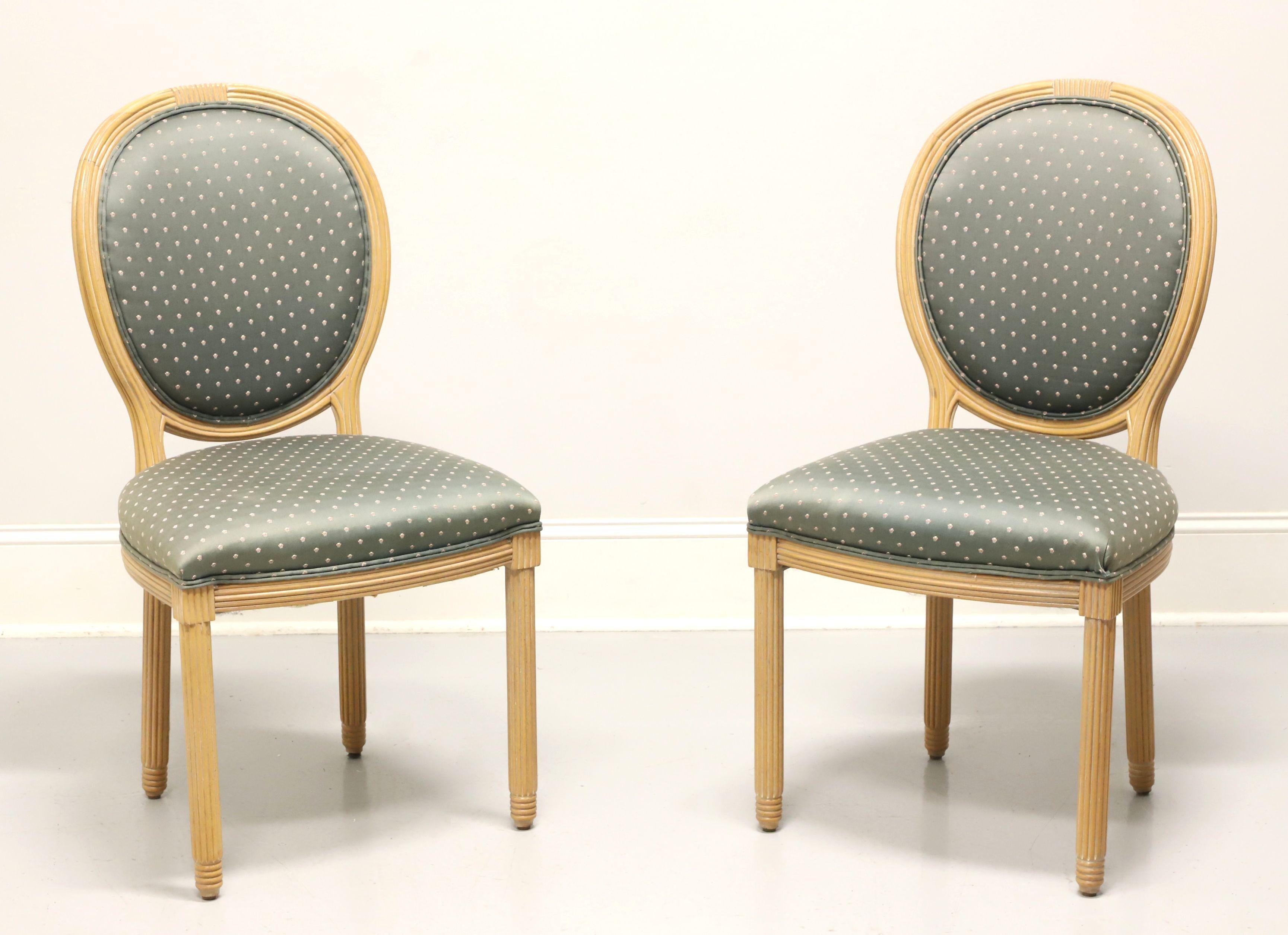 AMERICAN OF MARTINSVILLE French Provincial Louis XVI Dining Side Chairs - Pair A For Sale 4