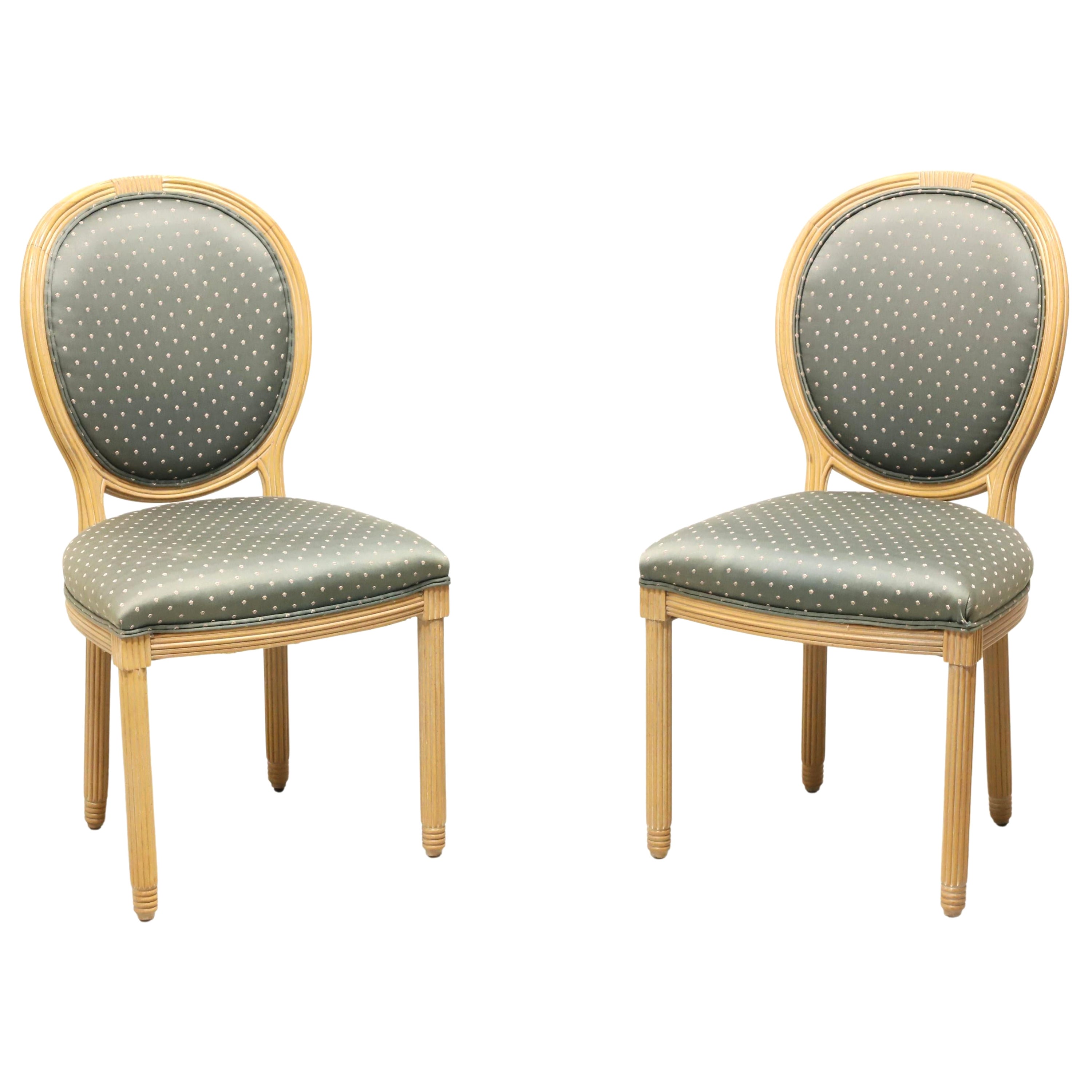 AMERICAN OF MARTINSVILLE French Provincial Louis XVI Dining Side Chairs - Pair A For Sale