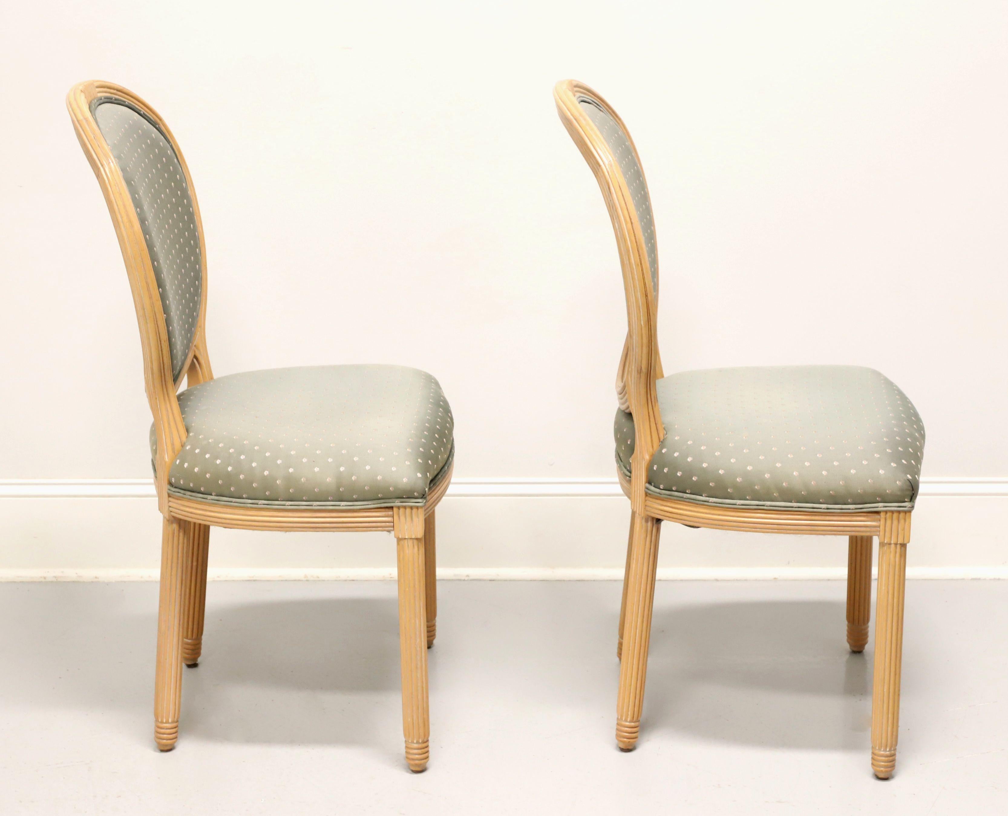 AMERICAN OF MARTINSVILLE French Provincial Louis XVI Dining Side Chairs - Pair B In Good Condition For Sale In Charlotte, NC