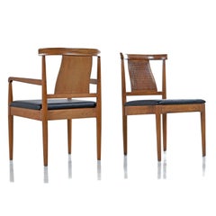 American of Martinsville Light Walnut Dining Chairs Set of 6