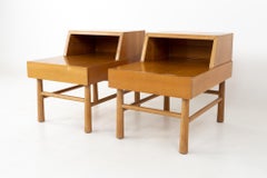 American of Martinsville Midcentury Blonde End Tables, Pair