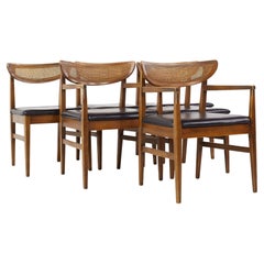 American of Martinsville Mid Century Cane Back Dining Chairs, Set of 6