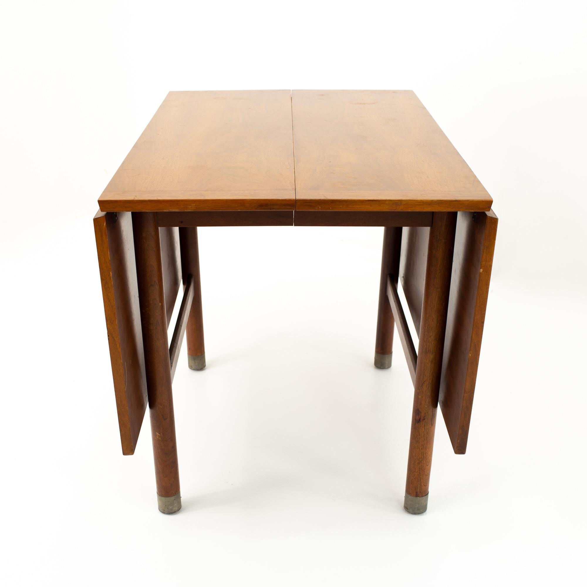 mid century modern drop leaf dining table
