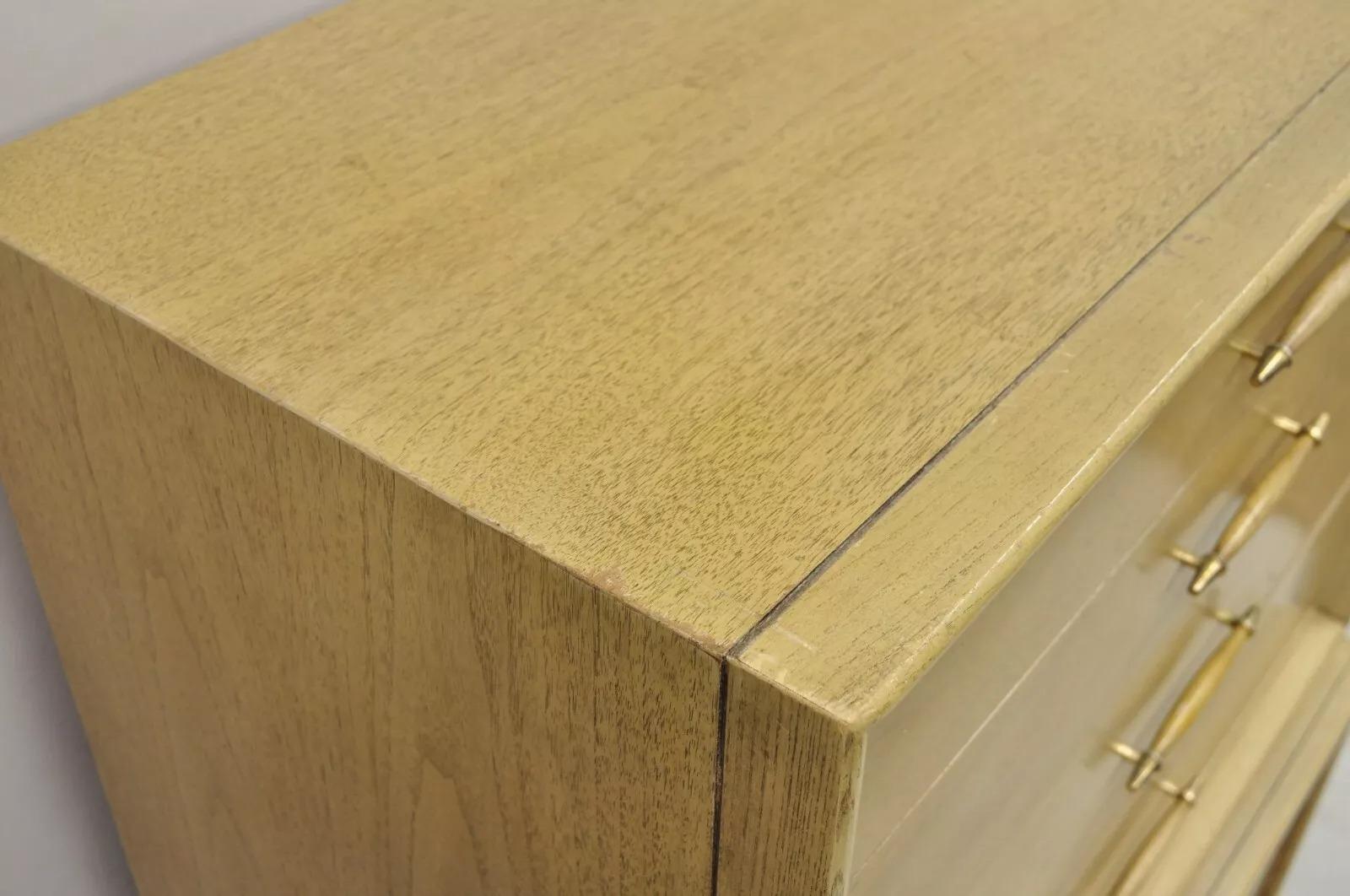 American of Martinsville Mid Century Modern Blonde Holztruhe auf Kommode, Mid-Century Modern 4