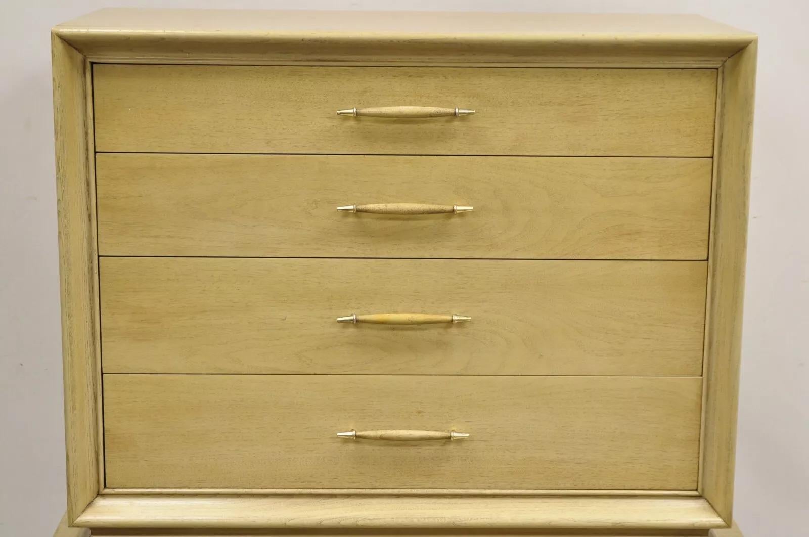 American of Martinsville Mid Century Modern Blonde Holztruhe auf Kommode, Mid-Century Modern (Moderne der Mitte des Jahrhunderts)