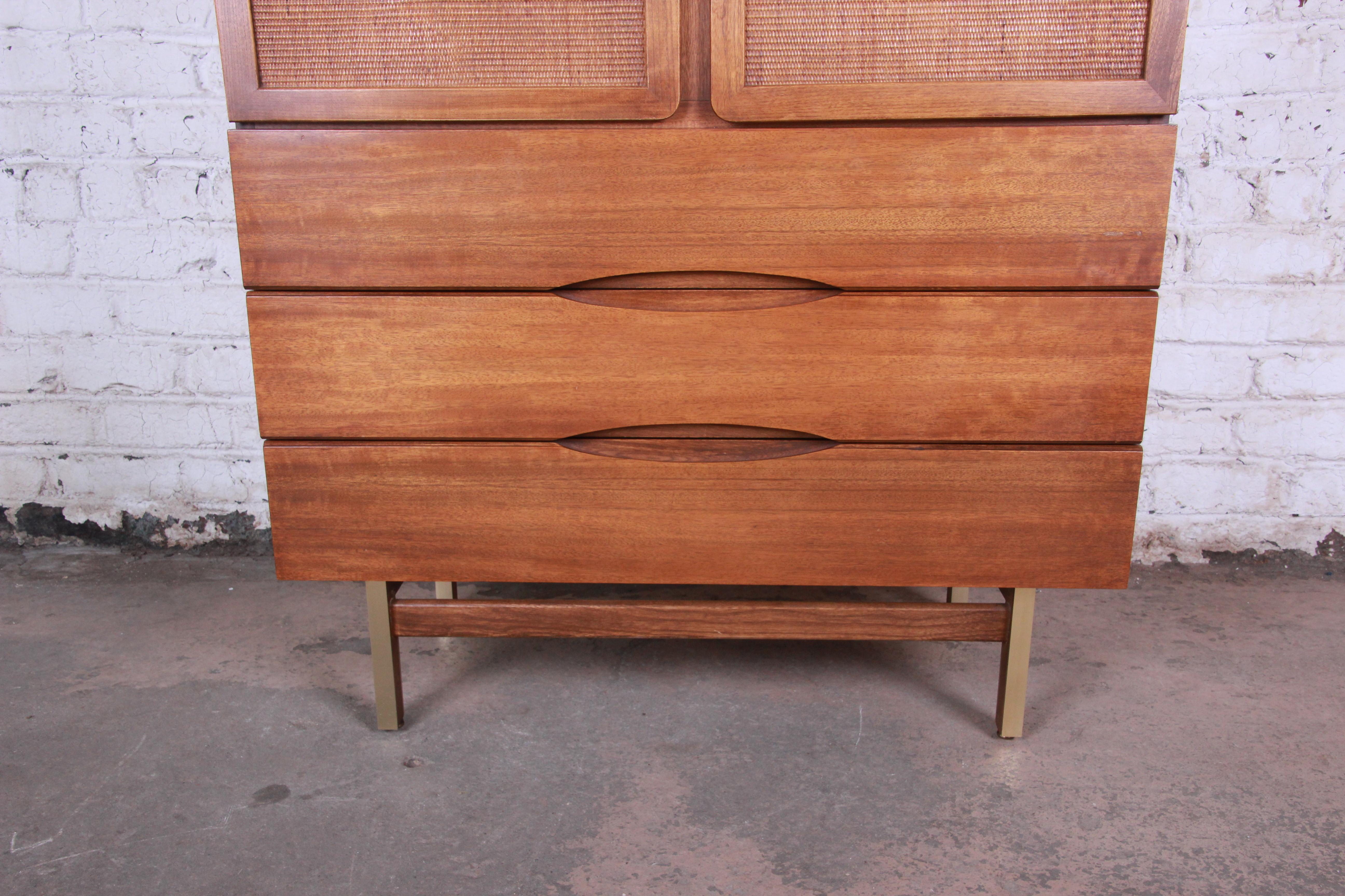 American of Martinsville Mid-Century Modern Walnut Gentleman's Chest 4