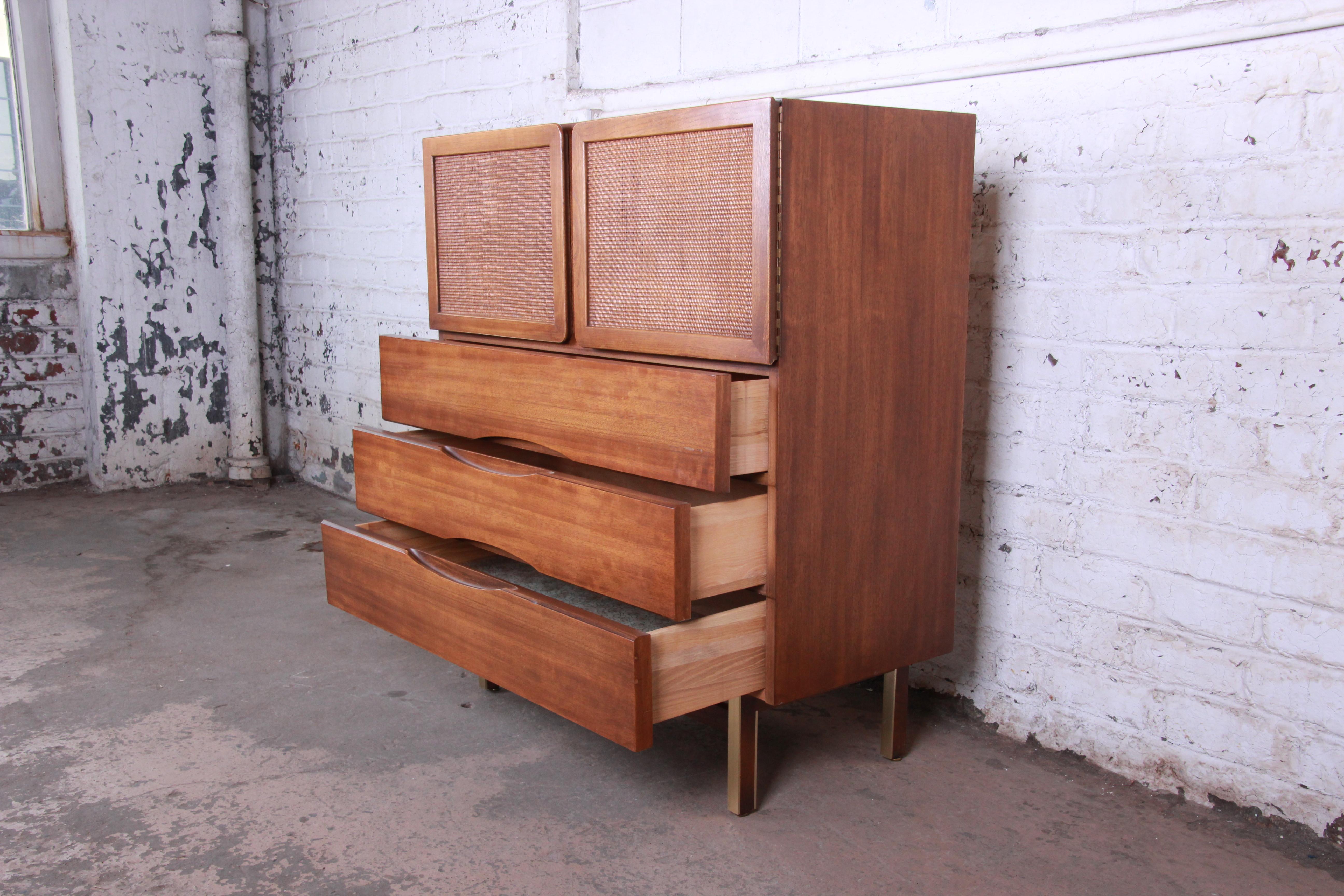 American of Martinsville Mid-Century Modern Walnut Gentleman's Chest 5