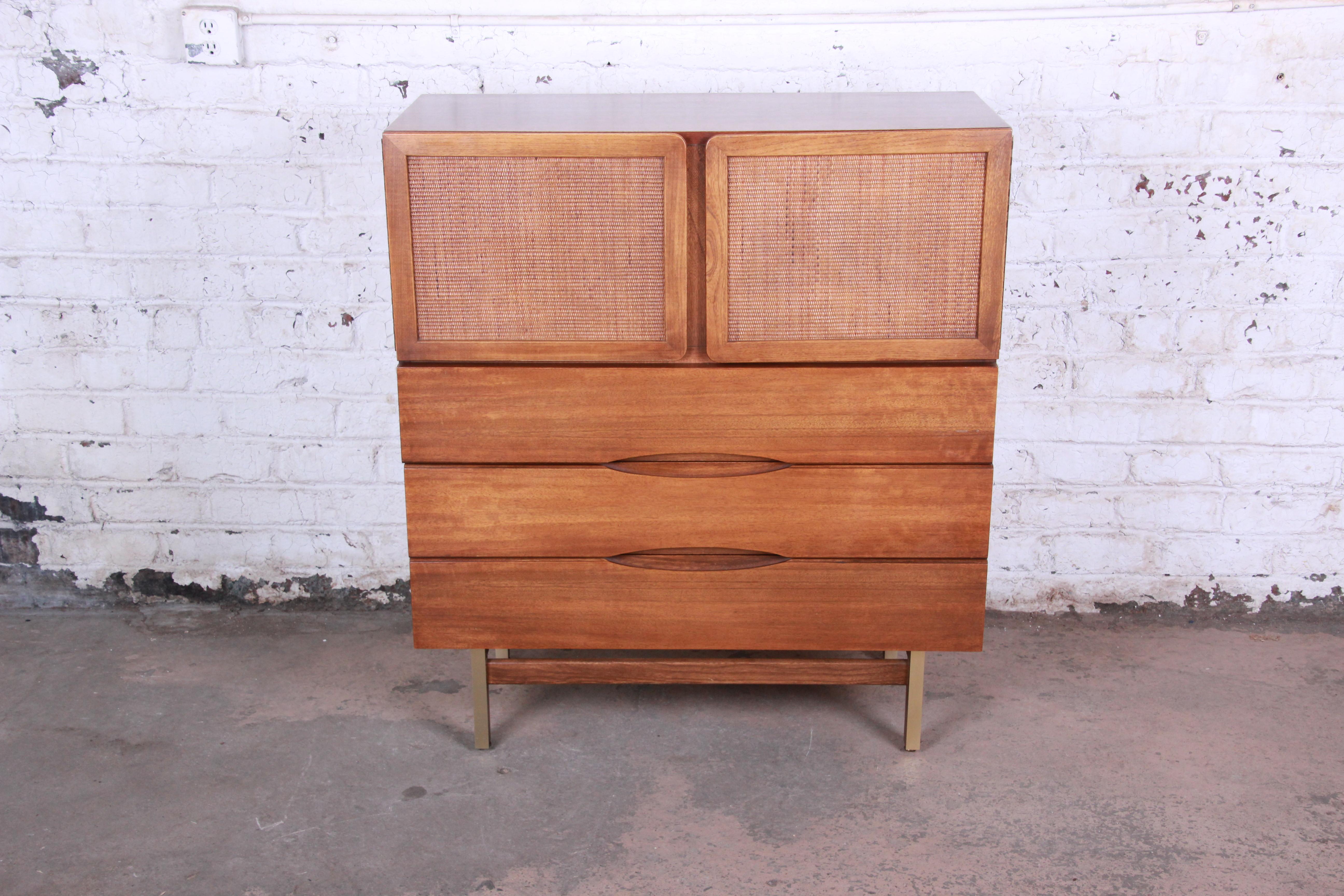 Mid-20th Century American of Martinsville Mid-Century Modern Walnut Gentleman's Chest