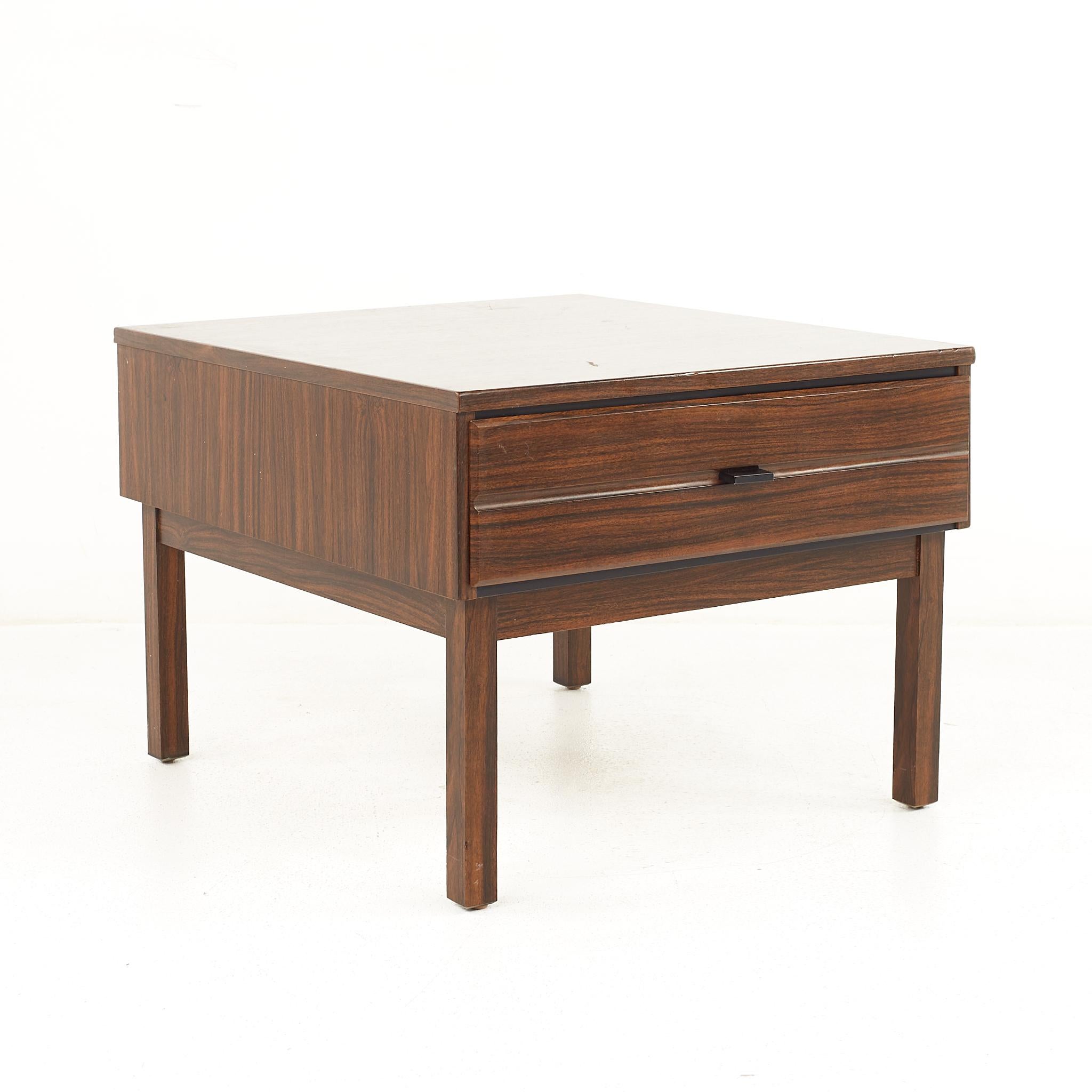 Mid-Century Modern American of Martinsville Mid Century Rosewood End Tables, a Pair For Sale