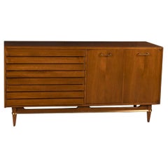 American of Martinsville Midcentury Walnut Credenza