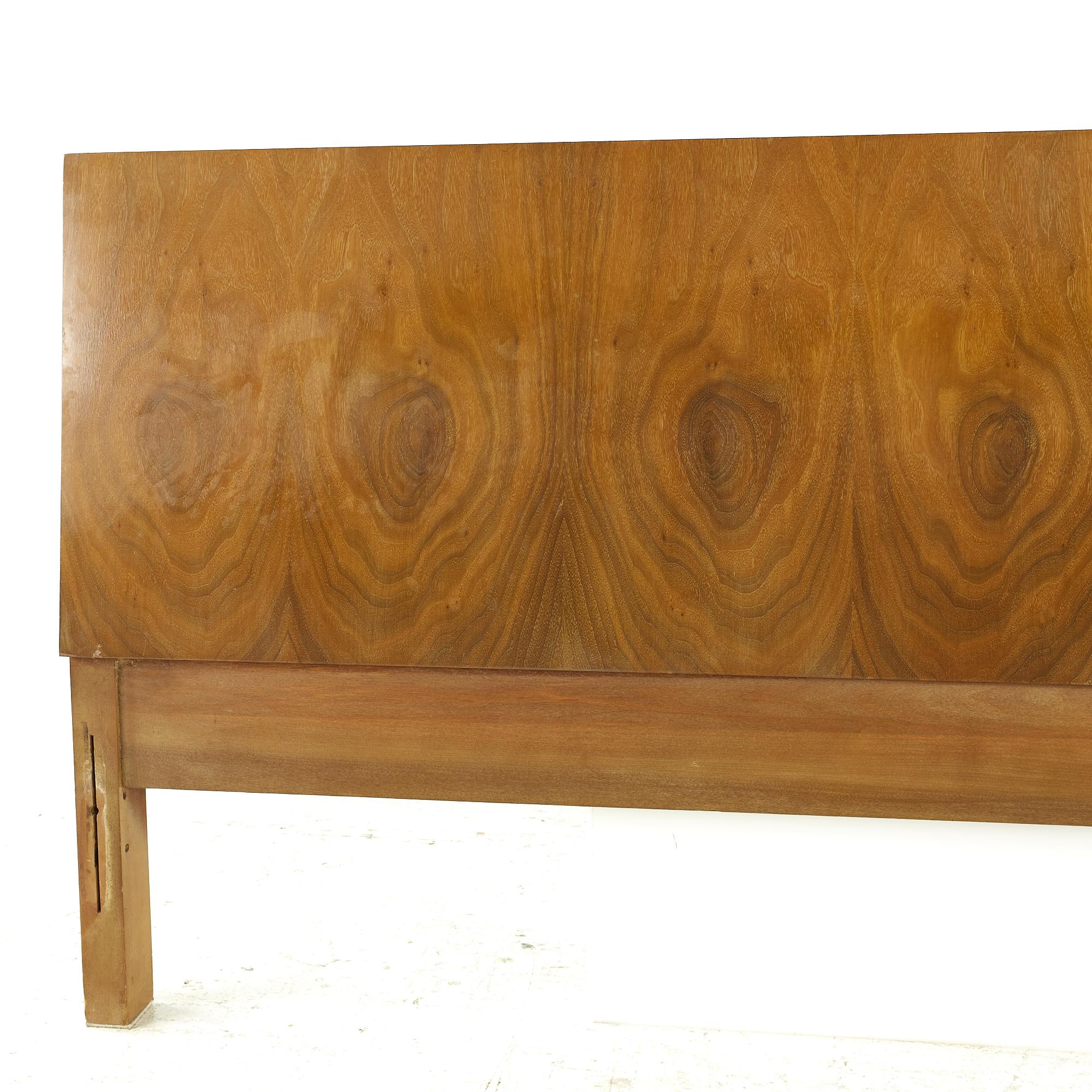 Late 20th Century American of Martinsville Midcentury Walnut Full Headboard For Sale