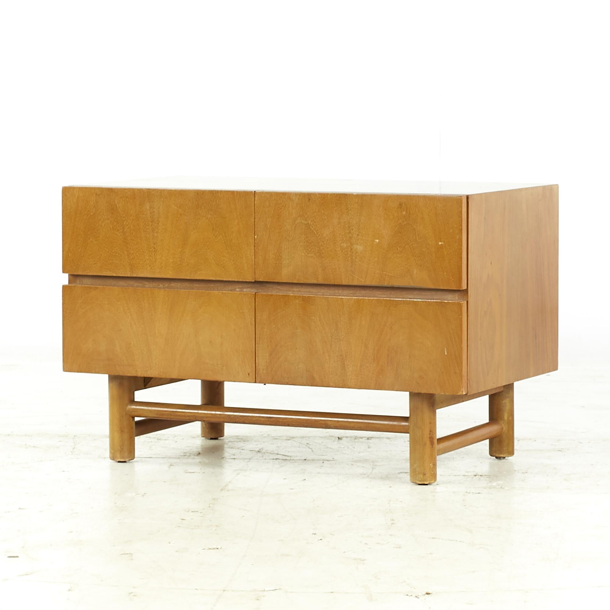 Mid-Century Modern American of Martinsville Midcentury Walnut Nightstand For Sale