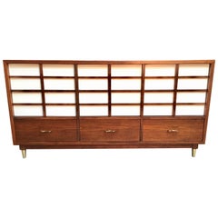 American of Martinsville Midcentury Walnut Nine-Drawer Dresser