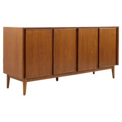 American of Martinsville Mid Century Walnut Sideboard Credenza