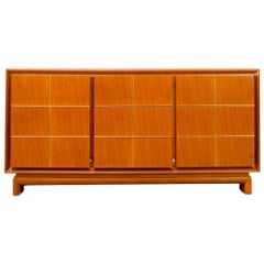 American of Martinsville Modern Credenza with Brass Inlay, Circa 1960
