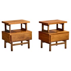 American of Martinsville, tables de chevet, noyer, États-Unis, années 1950