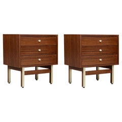 American of Martinsville Night Stands with Brass Accents