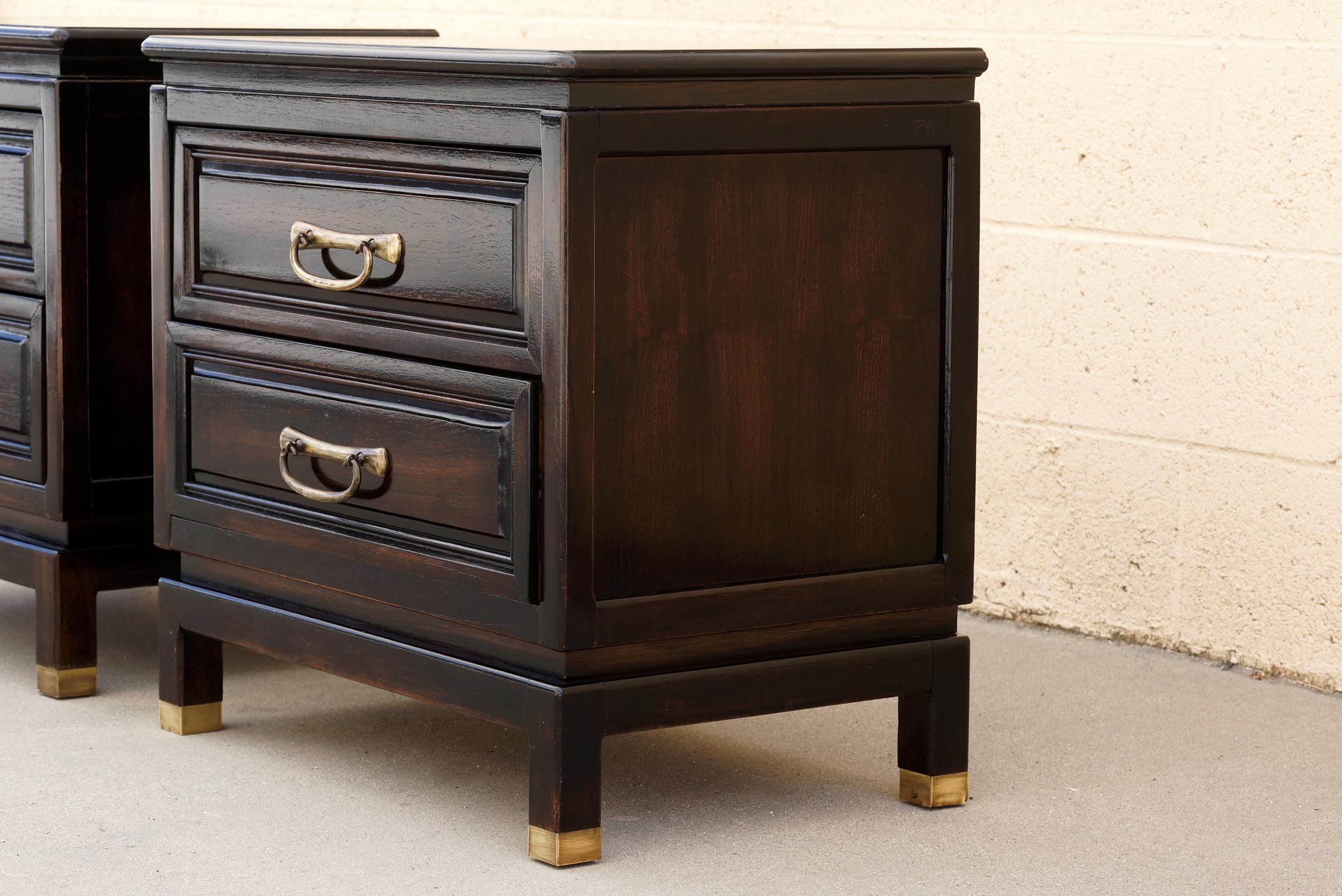 Mid-20th Century American of Martinsville Nightstands, circa 1960s, Refinished