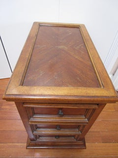American of Martinsville Vintage-Schrank mit 3 Schubladen aus Wurzelholz, Kirschbaum und Nussbaumholz