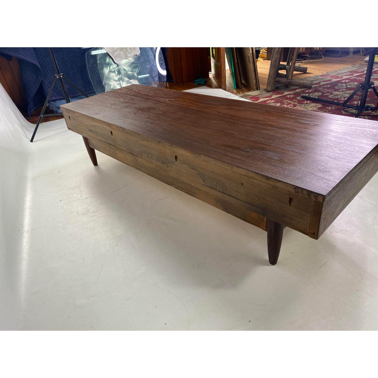 American of Martinsville Walnut Bench by Merton Gershun For Sale 7