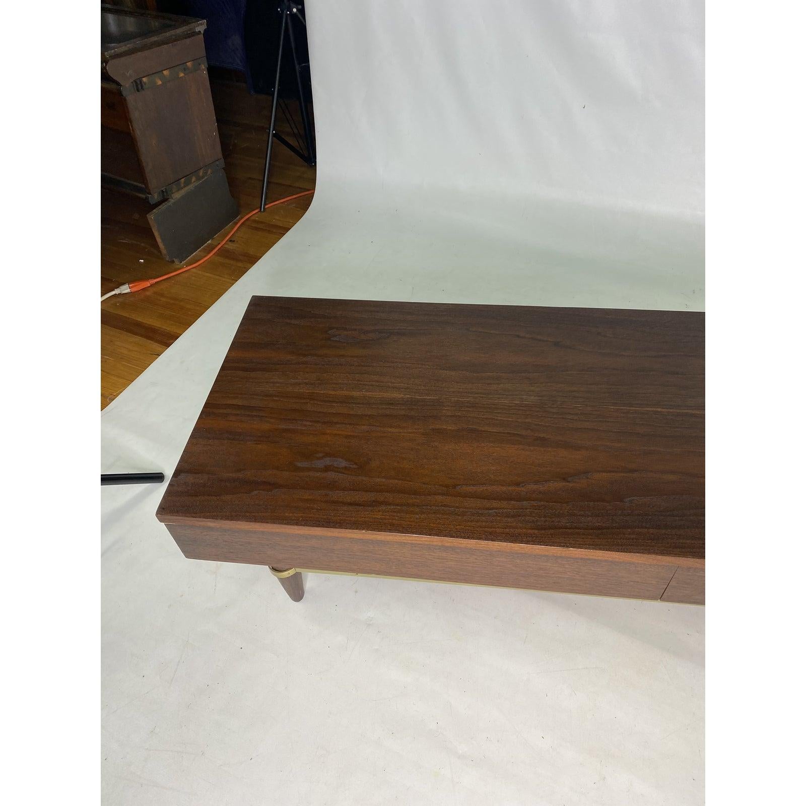 American of Martinsville Walnut Bench by Merton Gershun For Sale 1