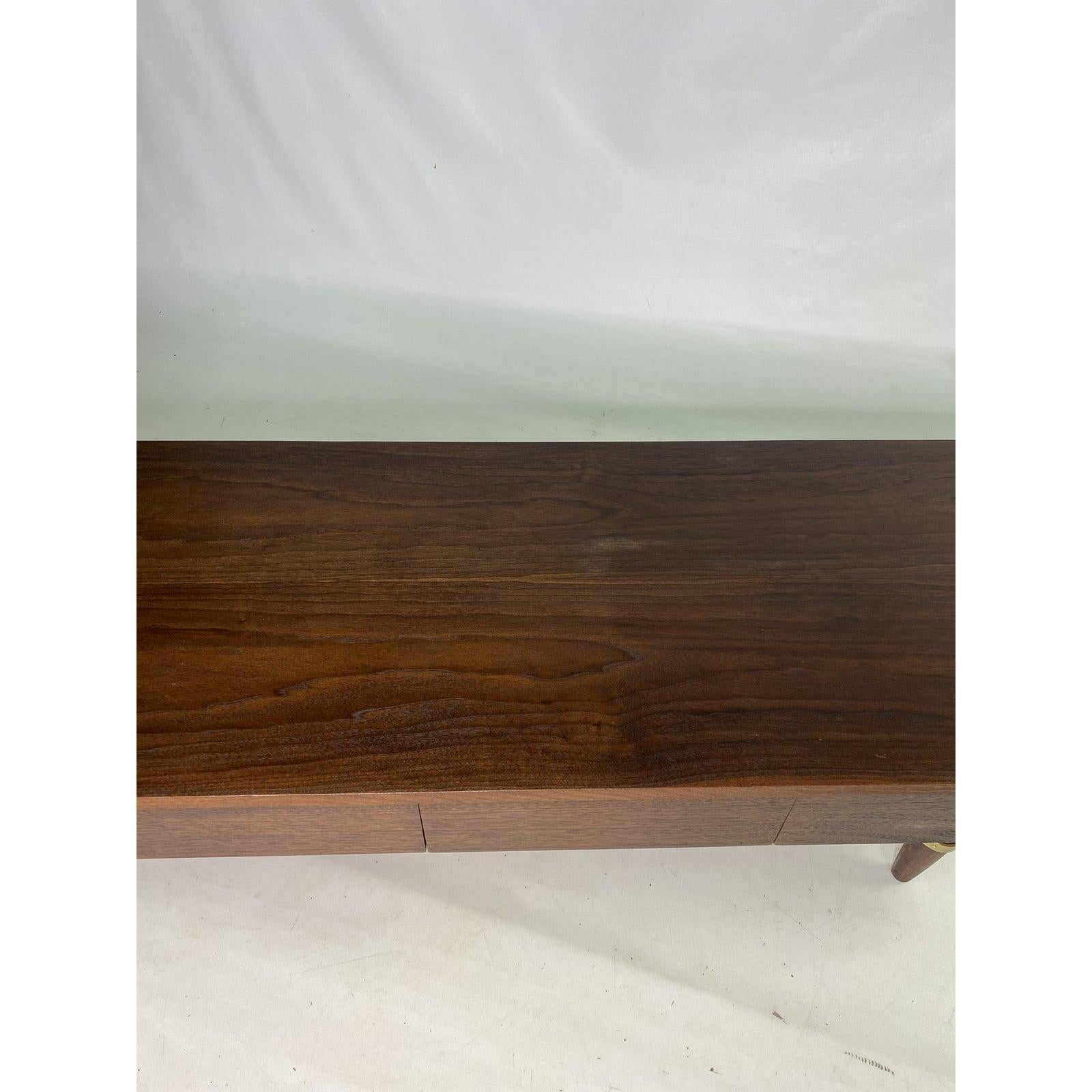 American of Martinsville Walnut Bench by Merton Gershun For Sale 2