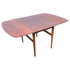 American of Martinsville Walnut Drop Leaf Dining Table by Merton Gershun