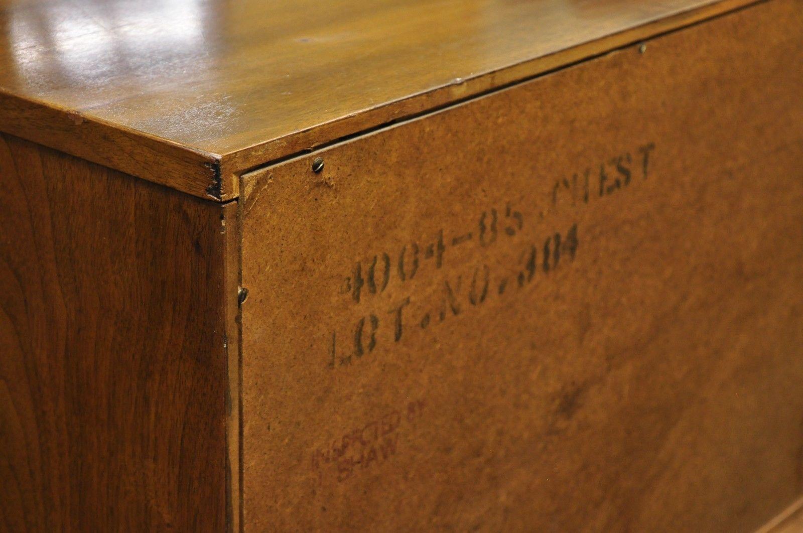 American of Martinsville Walnut Louvered Drawer Dresser Mid-Century Modern Chest 3