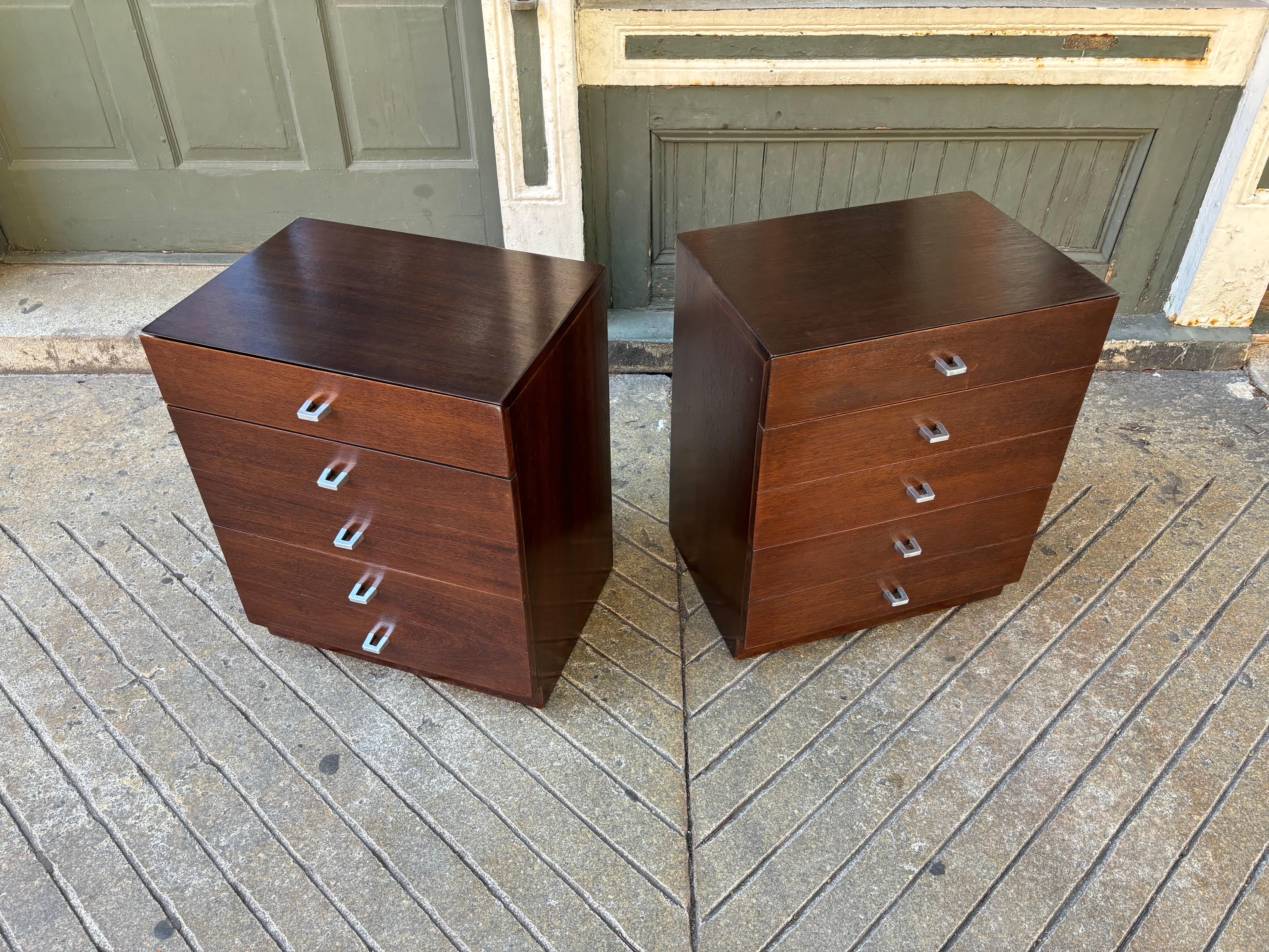 American of Martinsville Walnut Nightstands 7