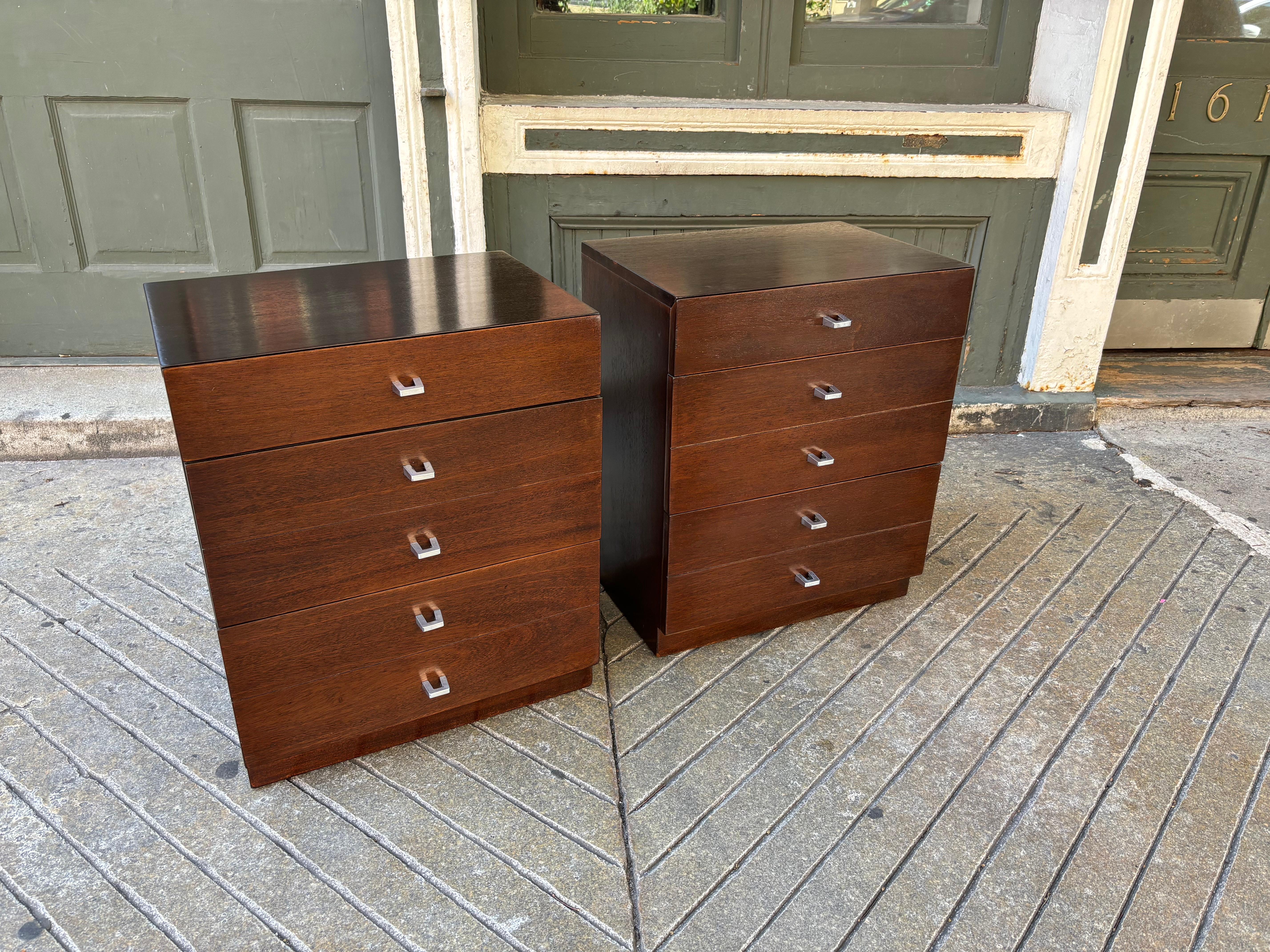 Mid-Century Modern American of Martinsville Walnut Nightstands