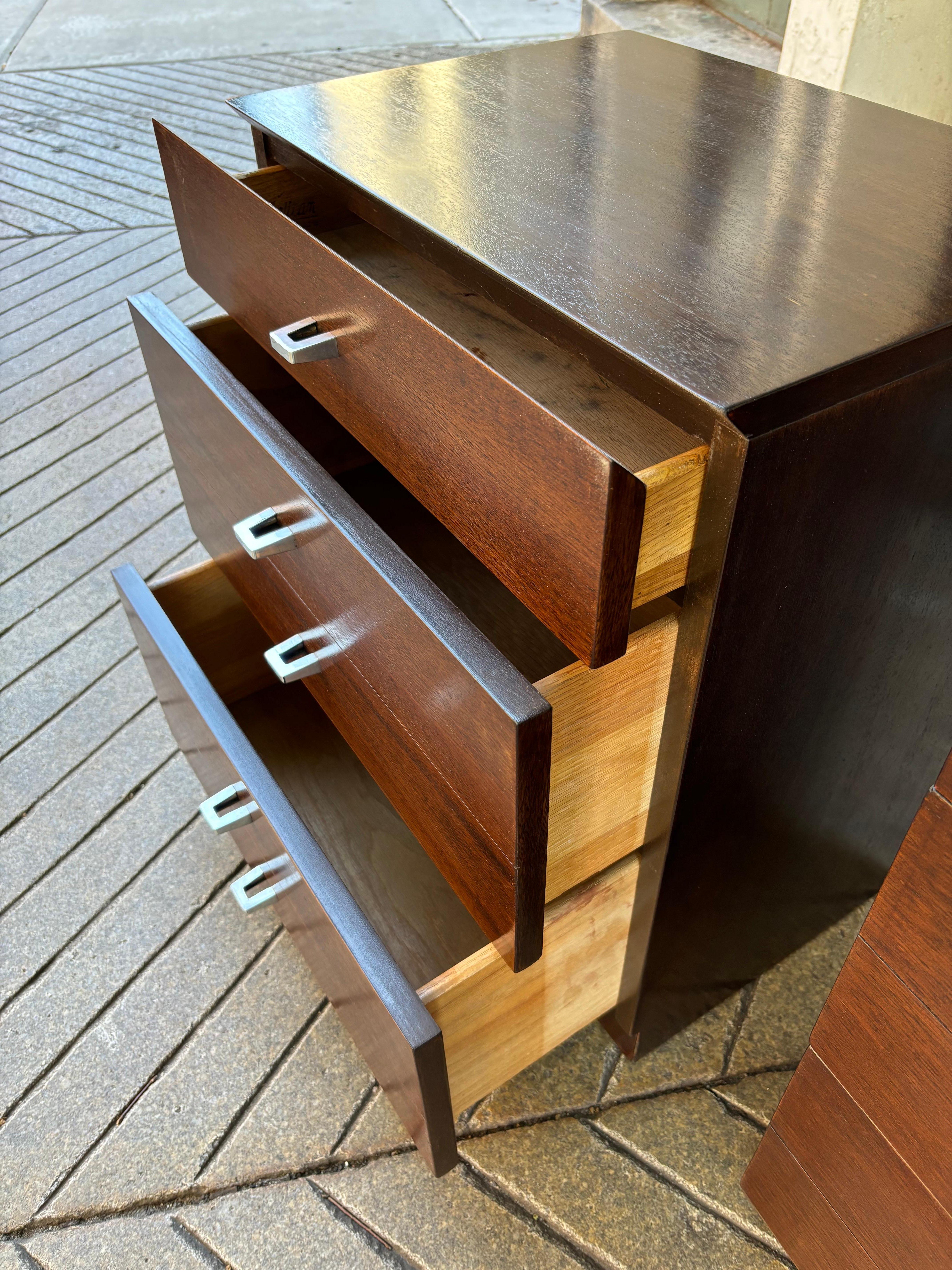 American of Martinsville Walnut Nightstands 1