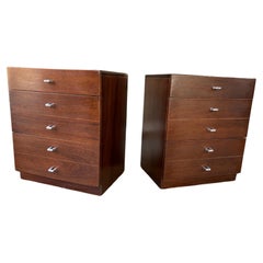 American of Martinsville Walnut Nightstands