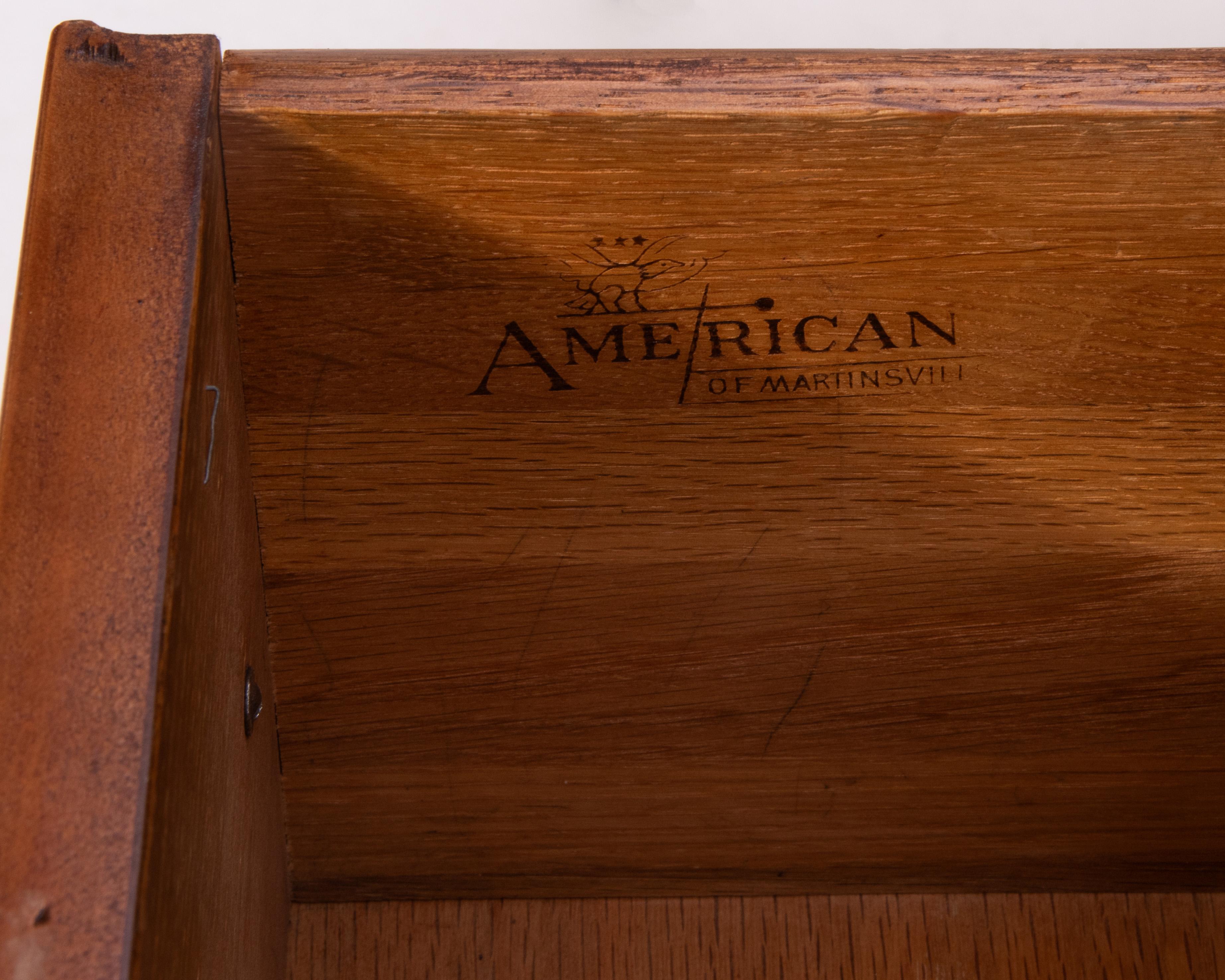 American of Martinsville Walnut Writing Desk Merton Gershun Mid Century Modern 9