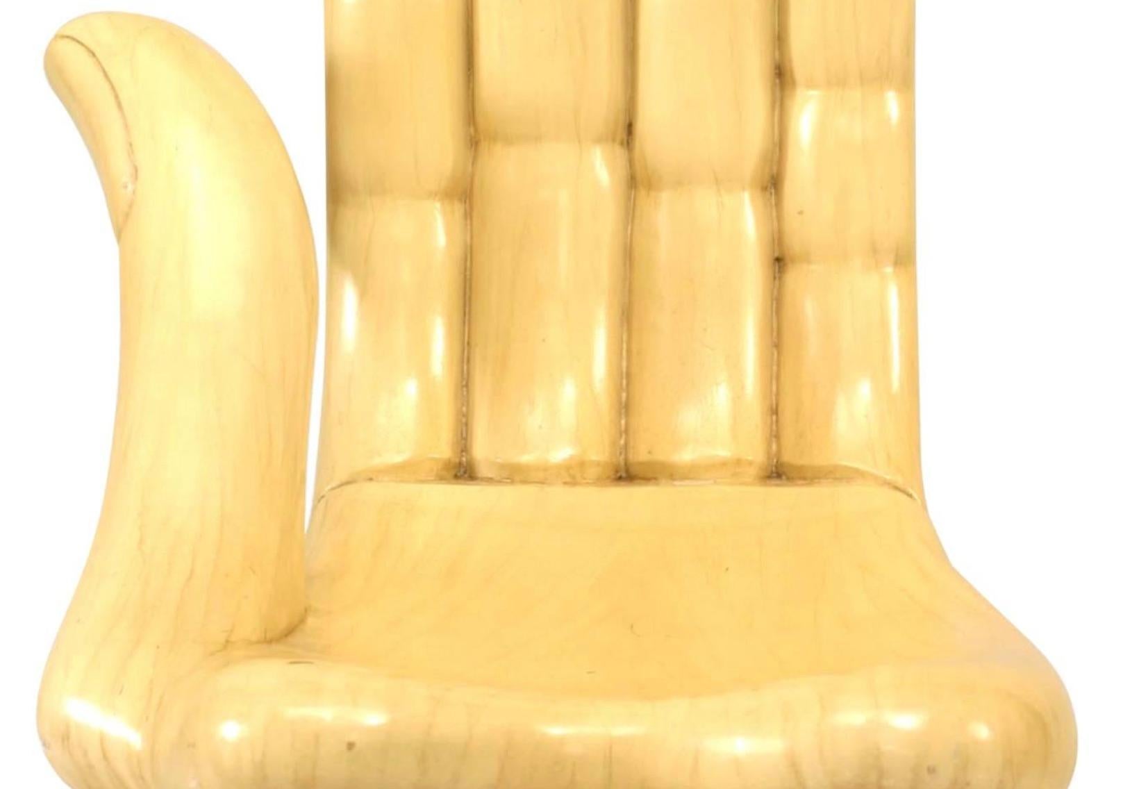 Post-Modern American or Mexican Post-War Carved Hand Chair