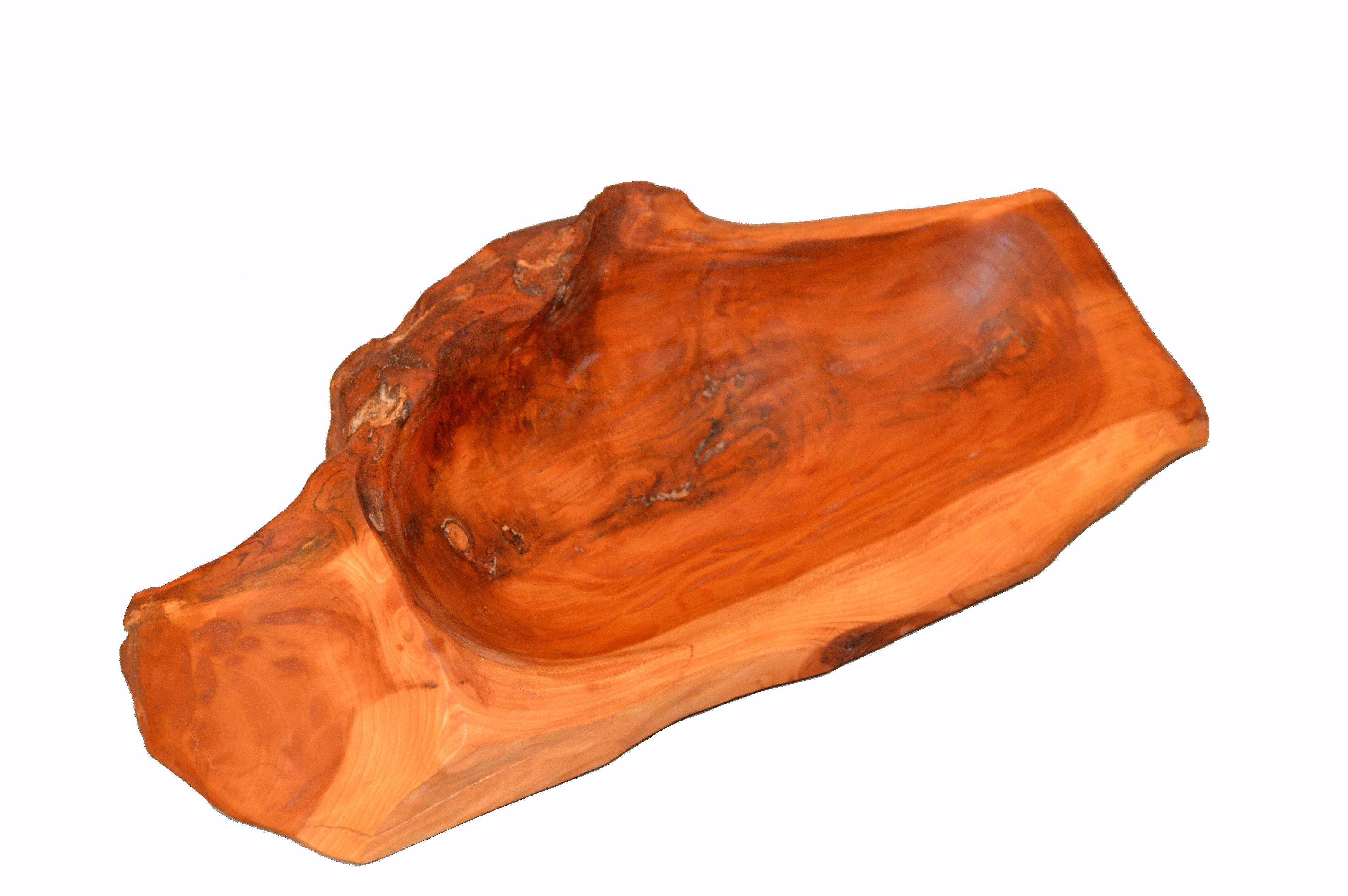 Hand-Crafted American Organic Modern Handcrafted Hardwood Decorative Serving Tray Centerpiece For Sale