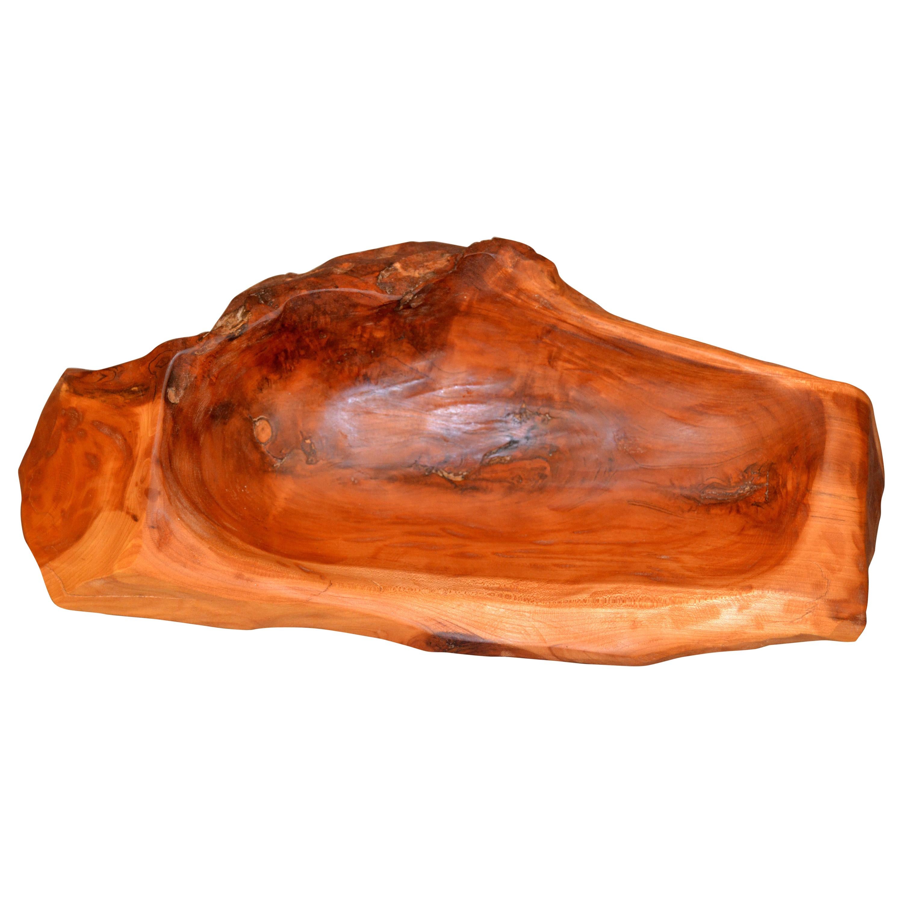 American Organic Modern Handcrafted Hardwood Decorative Serving Tray Centerpiece For Sale