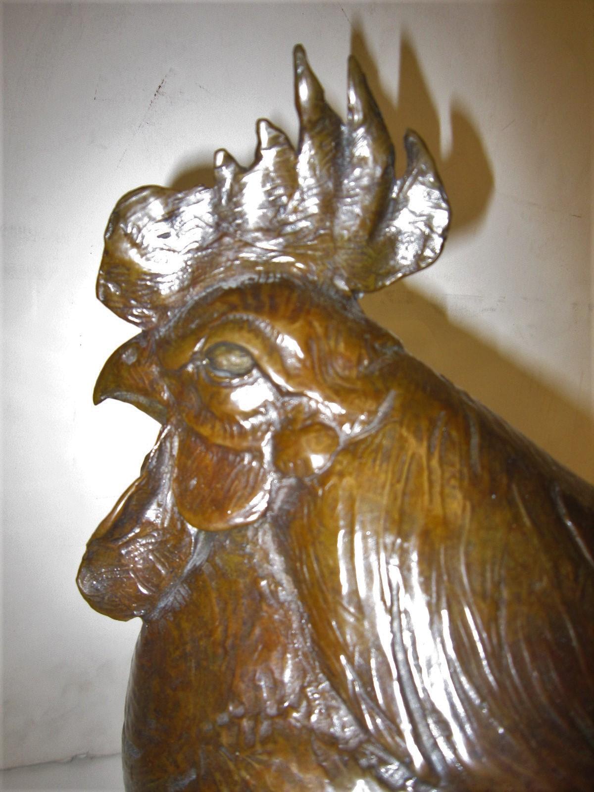 American Original Bronze Sculpture of a Rooster by Dan Ostermiller 5