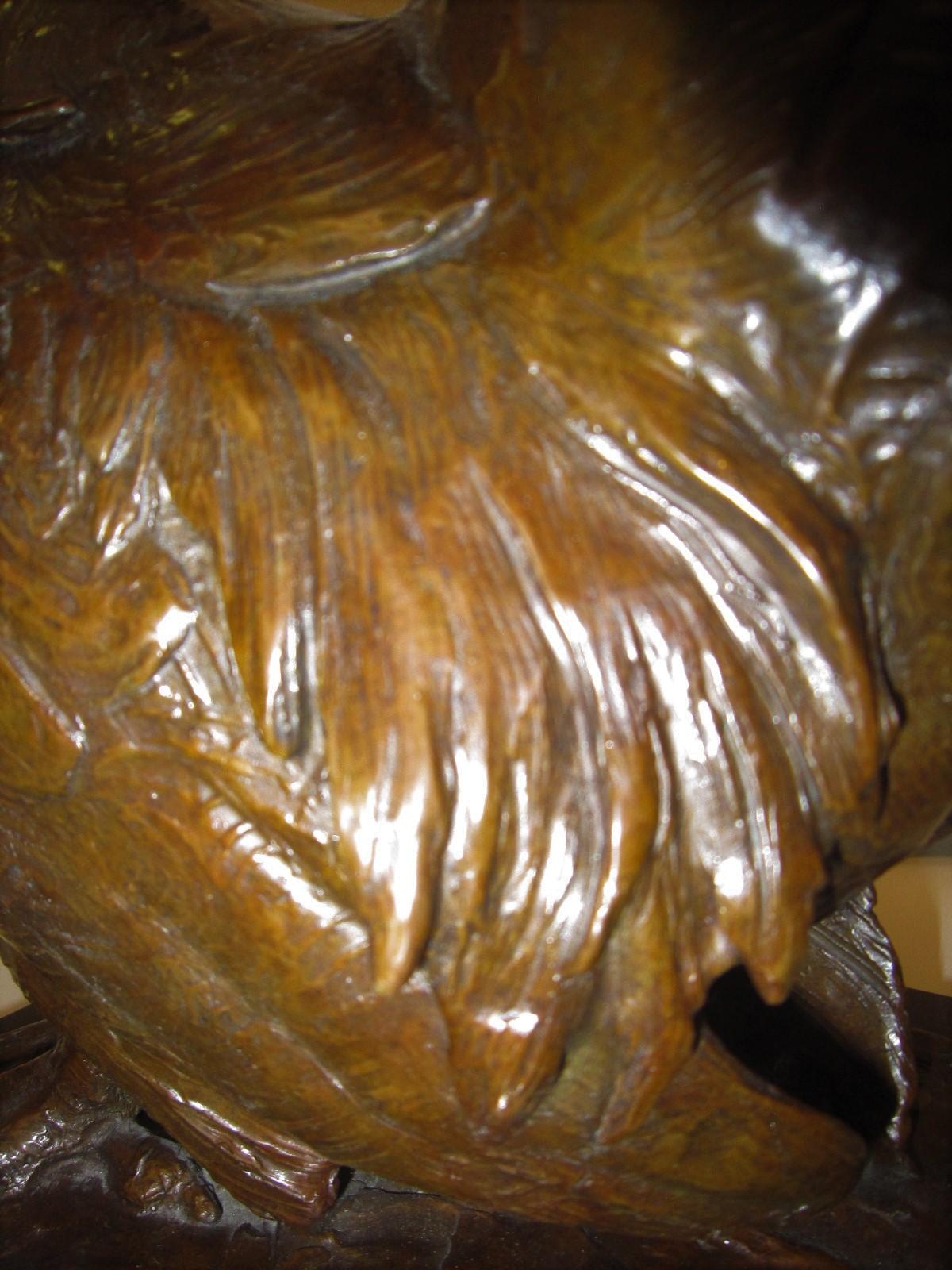 American Original Bronze Sculpture of a Rooster by Dan Ostermiller 6