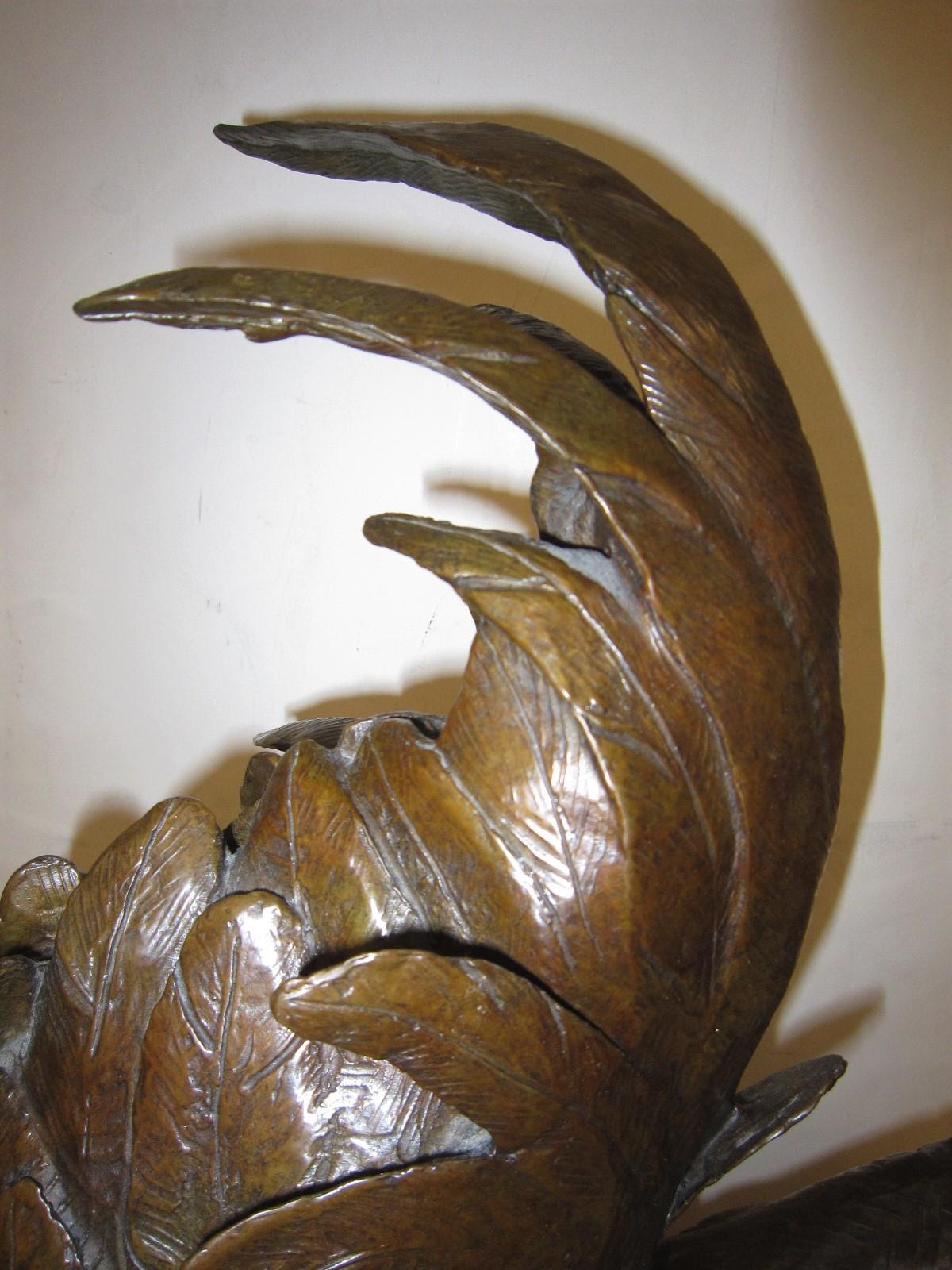 American Original Bronze Sculpture of a Rooster by Dan Ostermiller 3