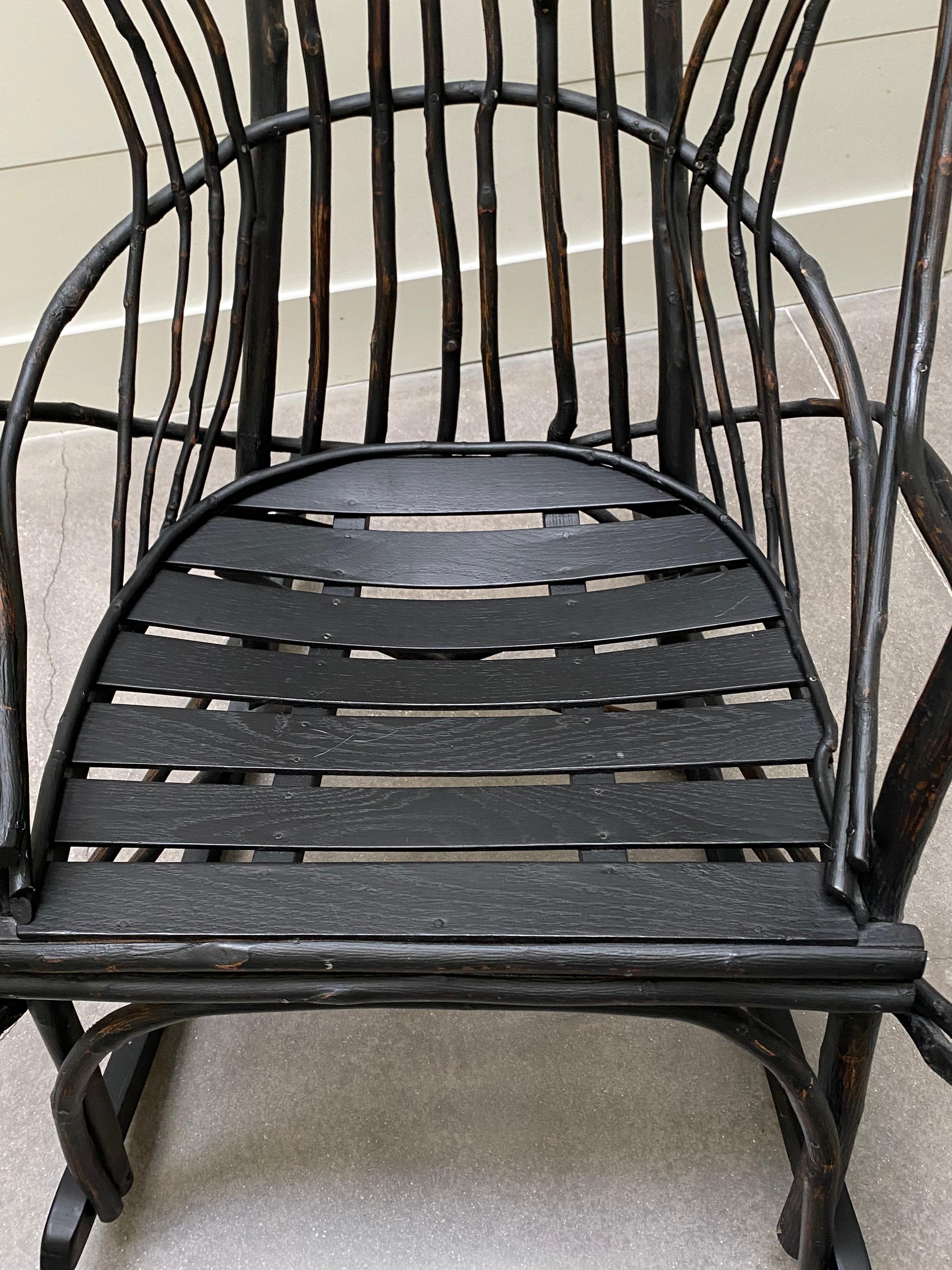 American Painted Adirondack Twig Rocking Chair 2