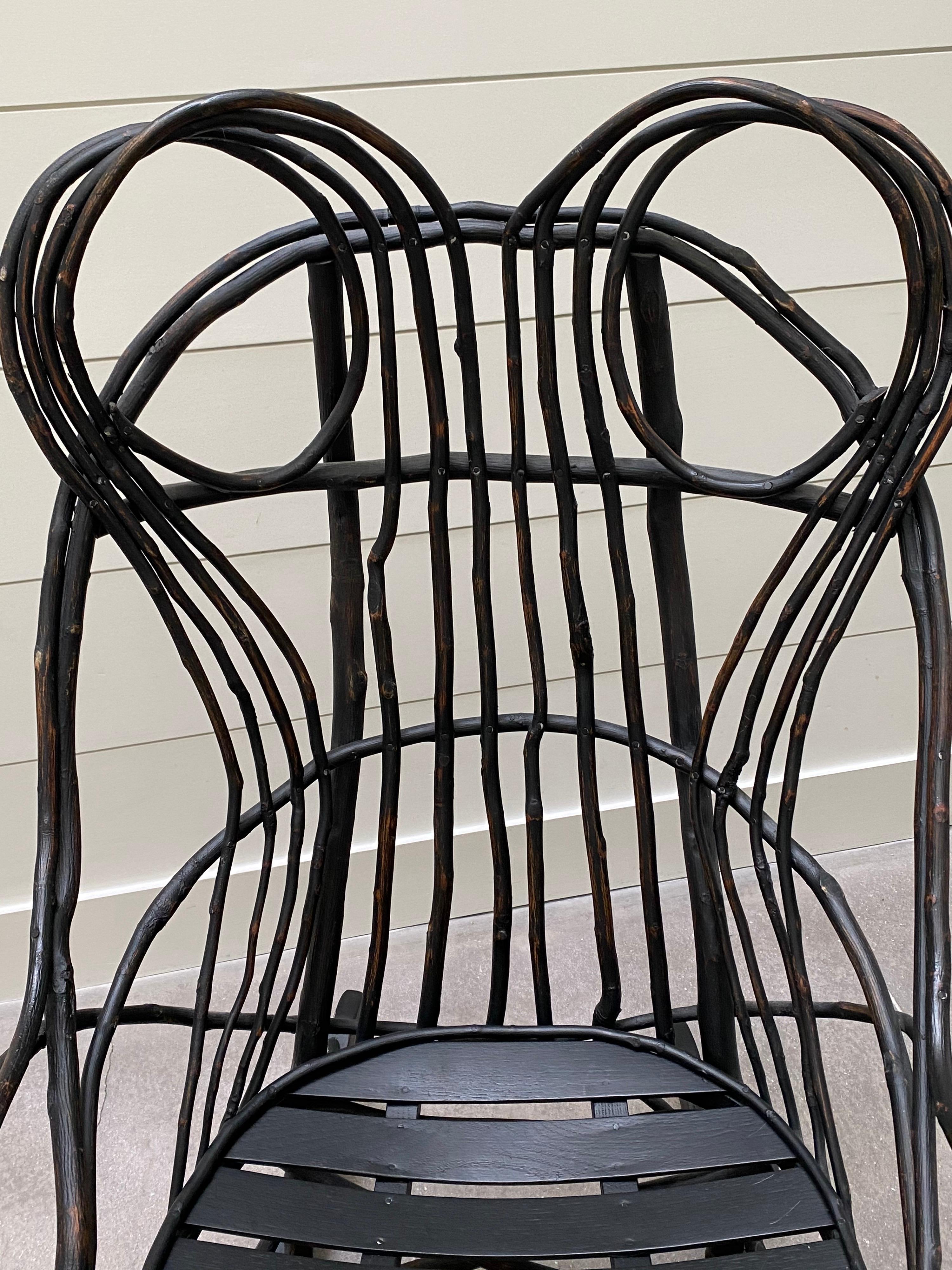 American Painted Adirondack Twig Rocking Chair 3