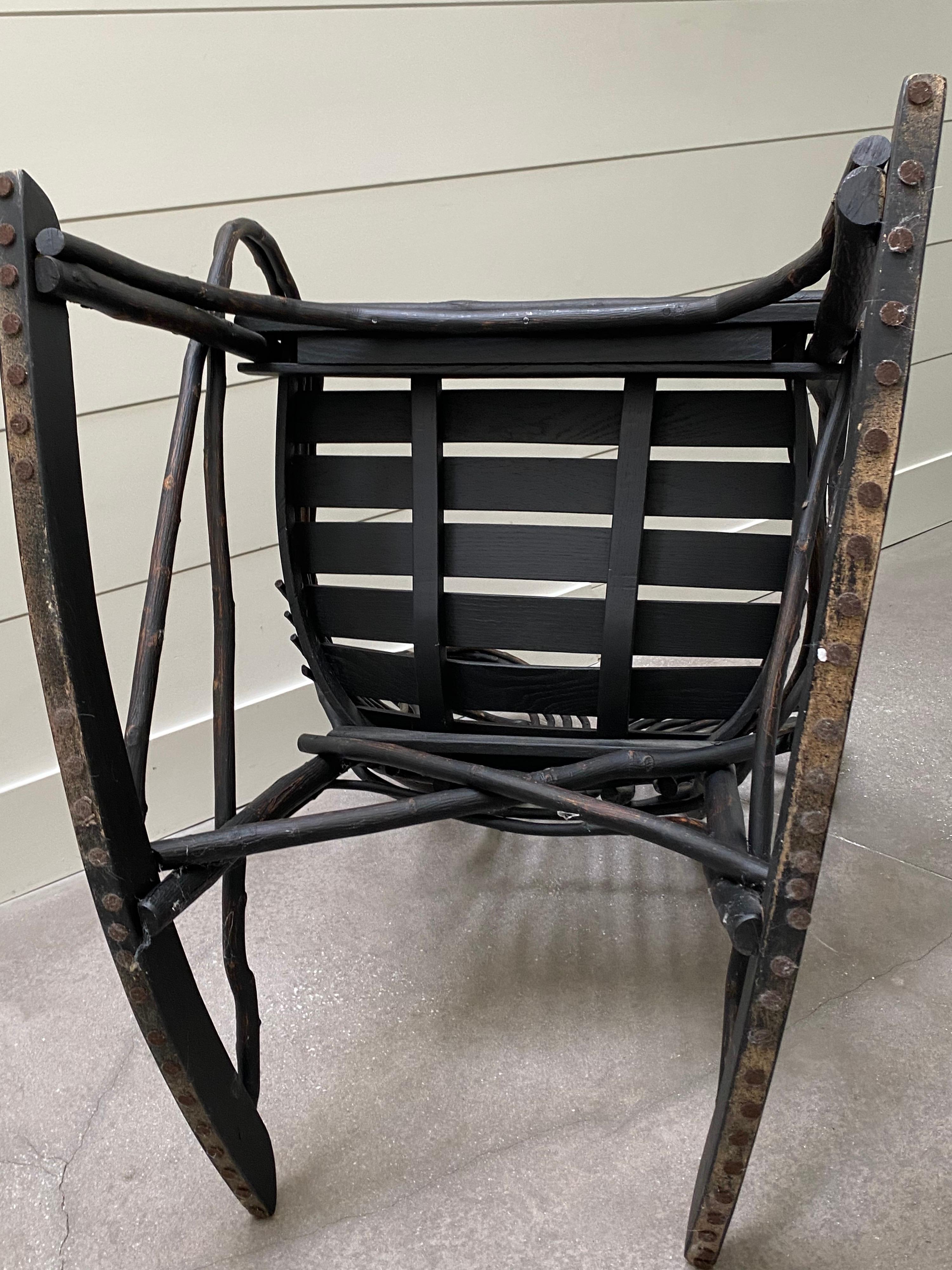 American Painted Adirondack Twig Rocking Chair 4
