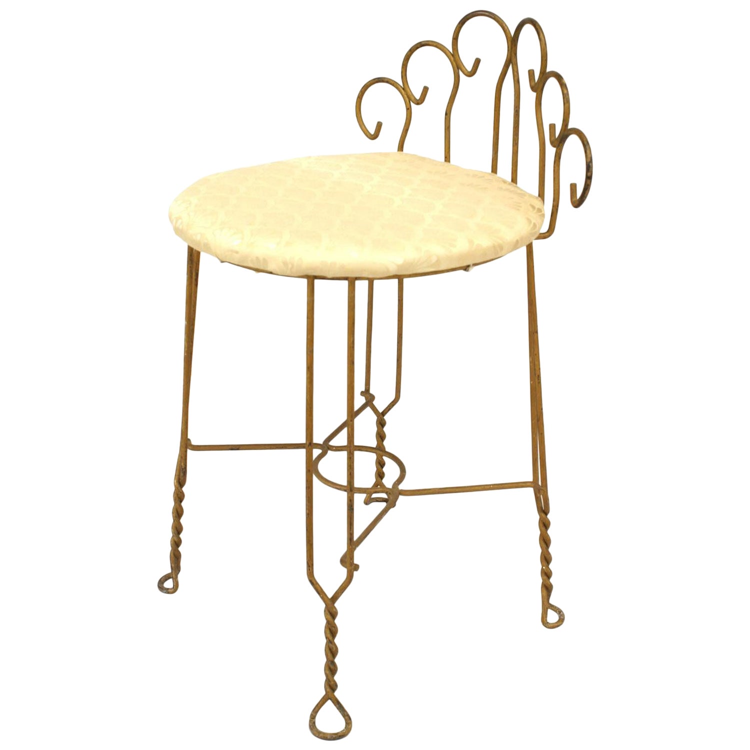 American Painted Iron Dressing Table For Sale