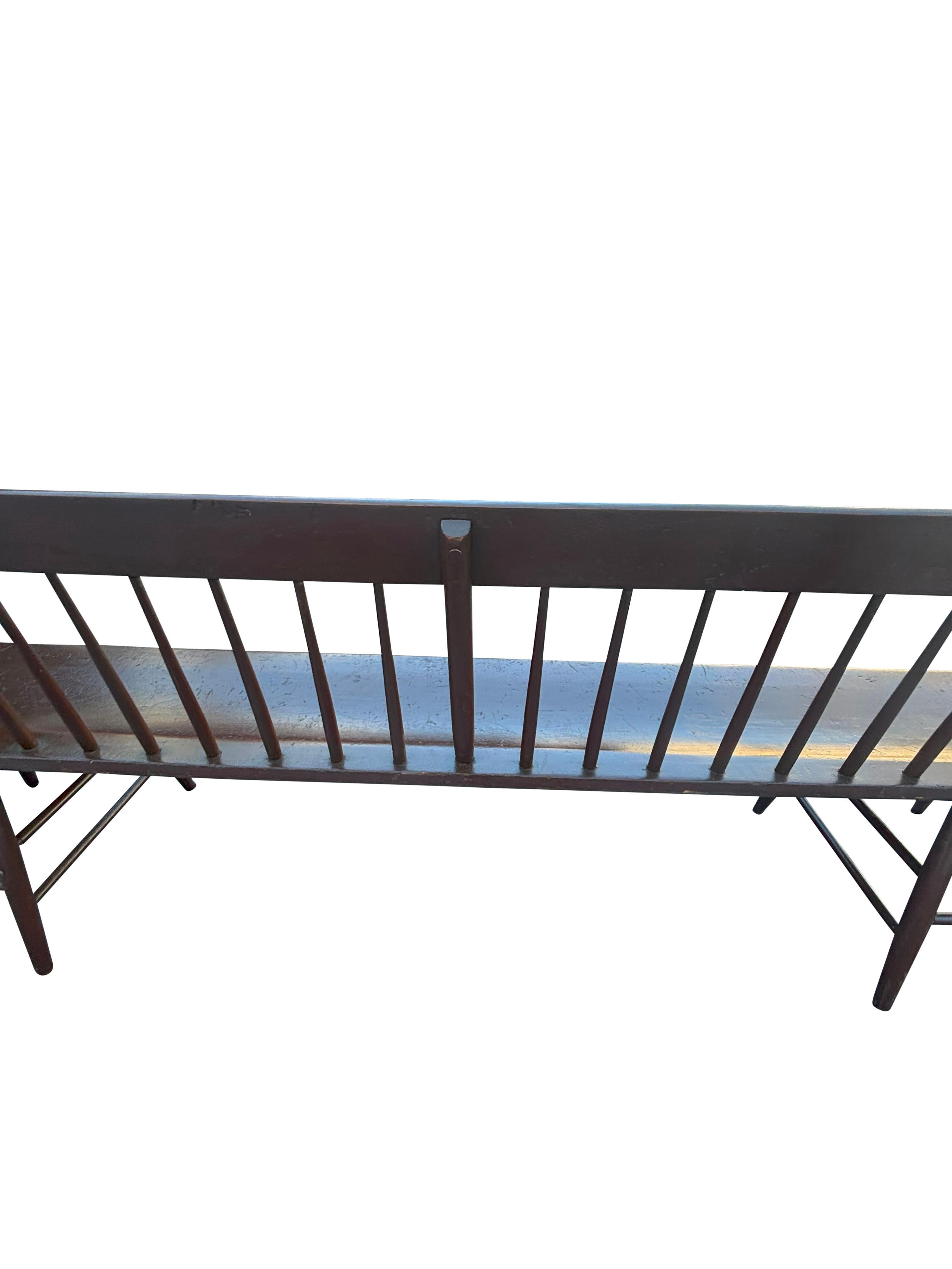American Painted Pine Deacons Bench 4