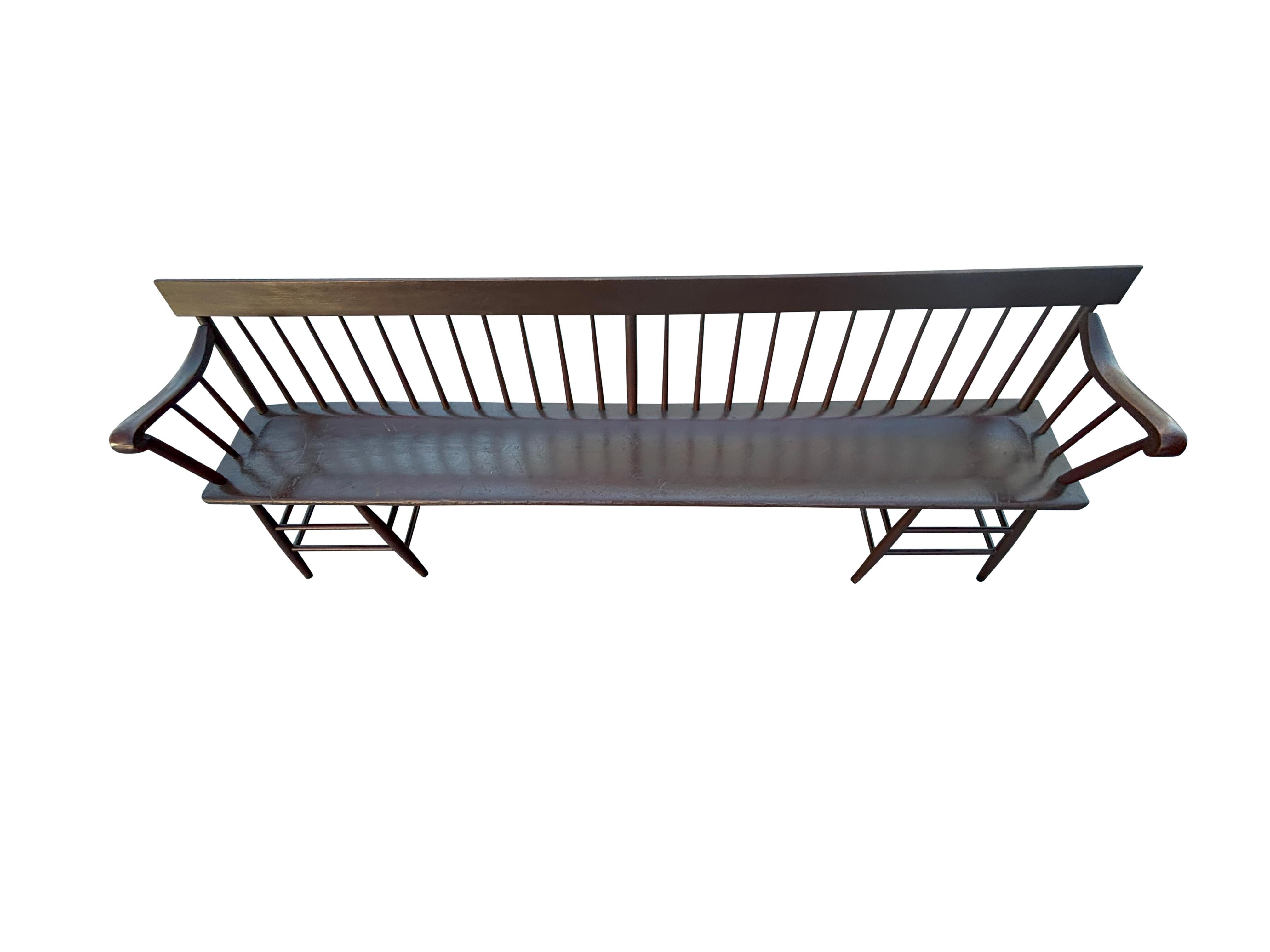 American Painted Pine Deacons Bench 6