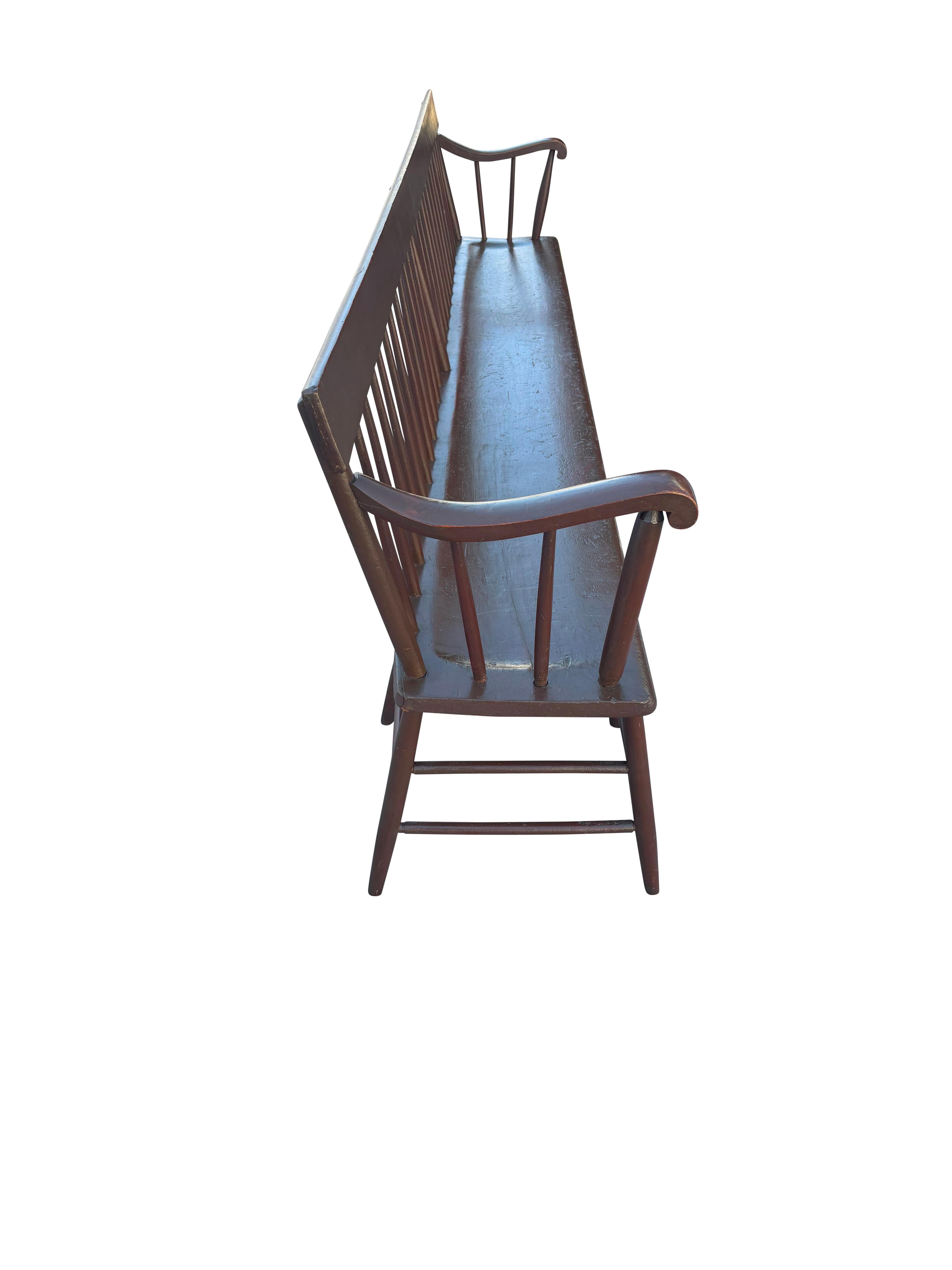 Ash American Painted Pine Deacons Bench