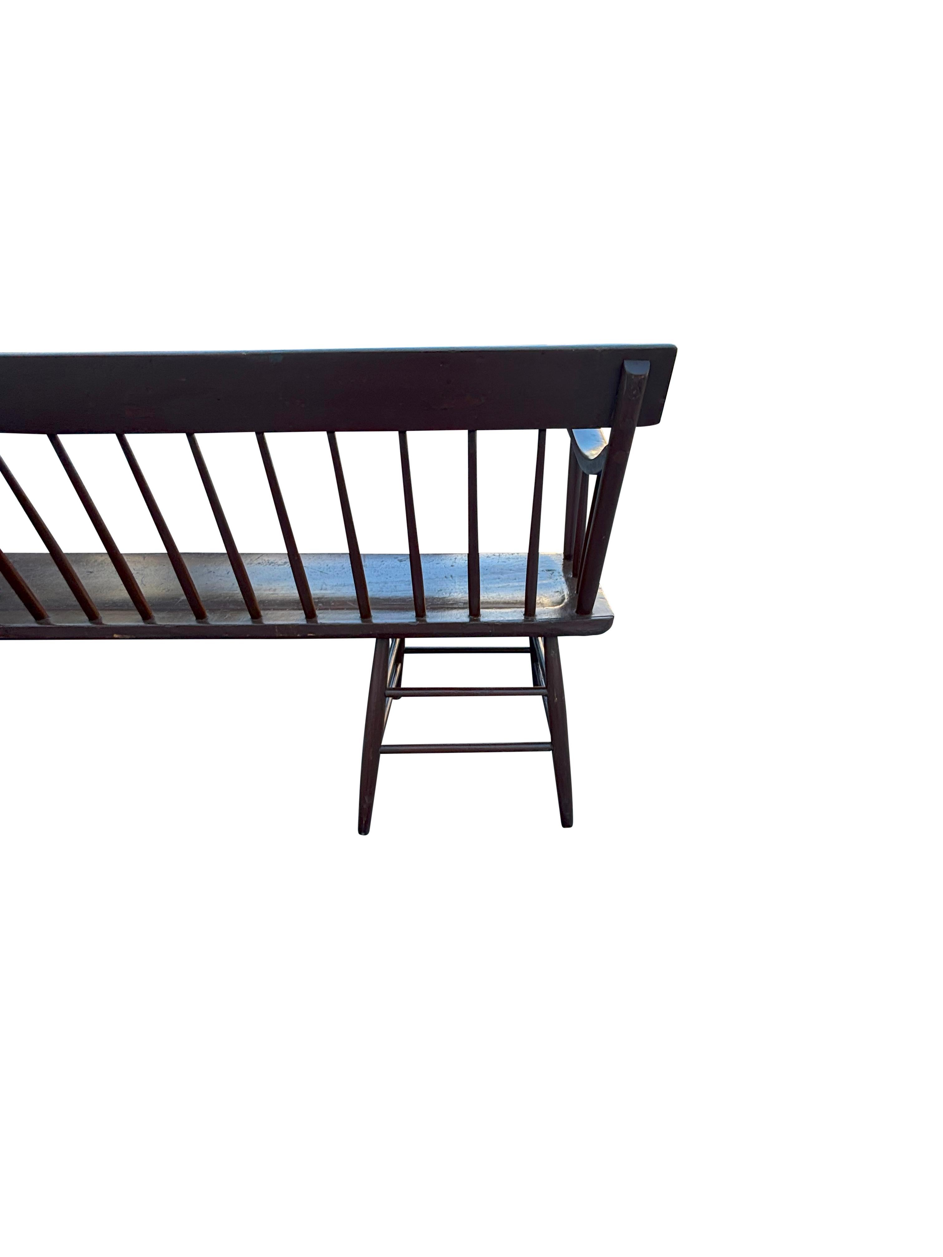 American Painted Pine Deacons Bench 3