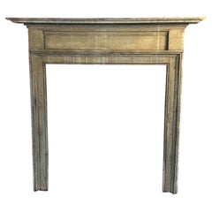 American Painted Pine Fireplace Mantel New England, circa 1800–1830